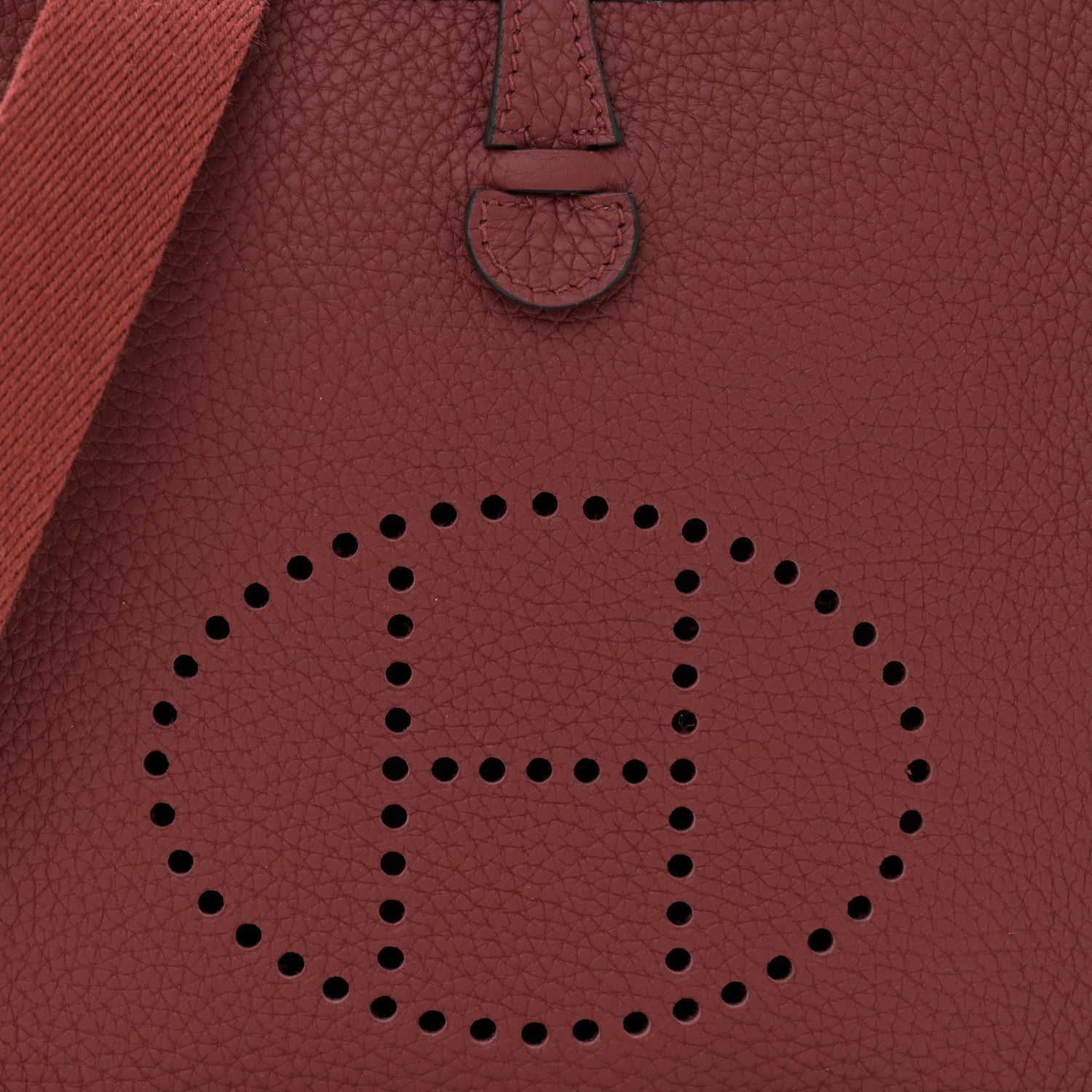 Hermes Taurillon Clemence Amazone Evelyne TPM Rouge H 8 of 11