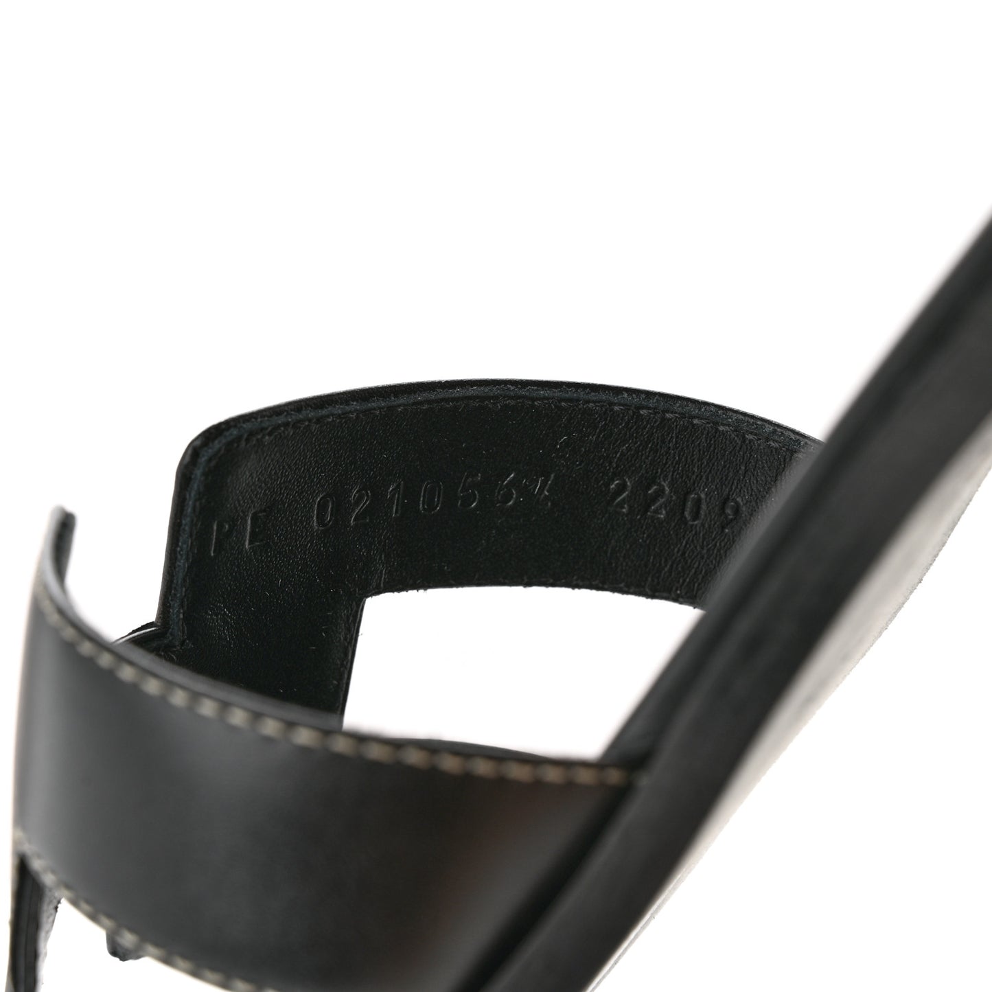 Box Calfskin Oran Sandals 38 Black