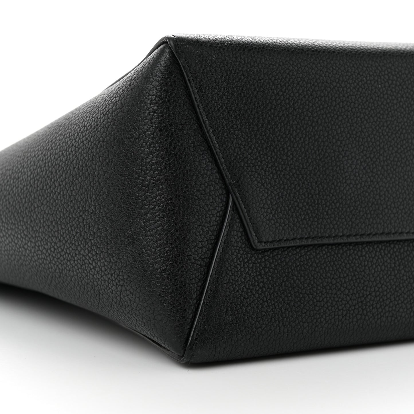 Soft Grained Calfskin Small Sangle Bucket Bag Black