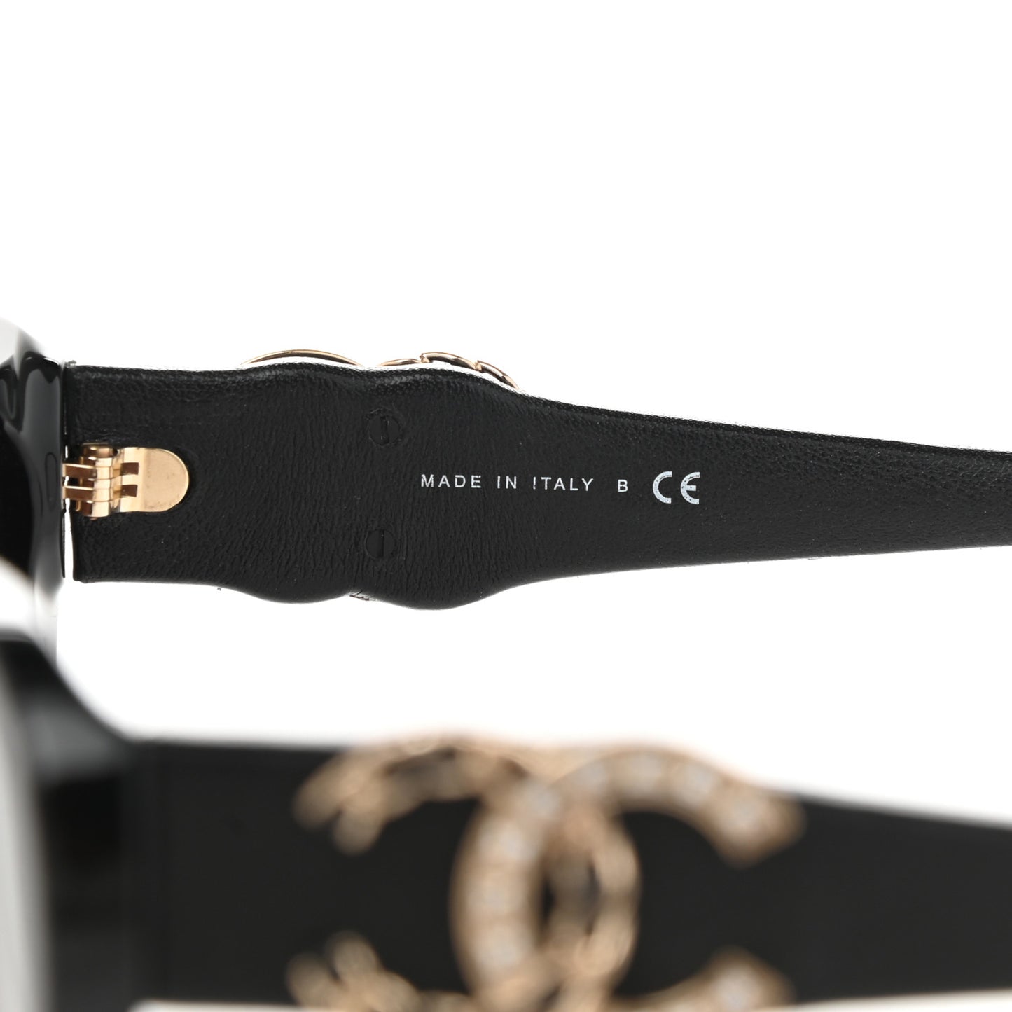 Acetate Lambskin CC Sunglasses 5457-Q-A Black