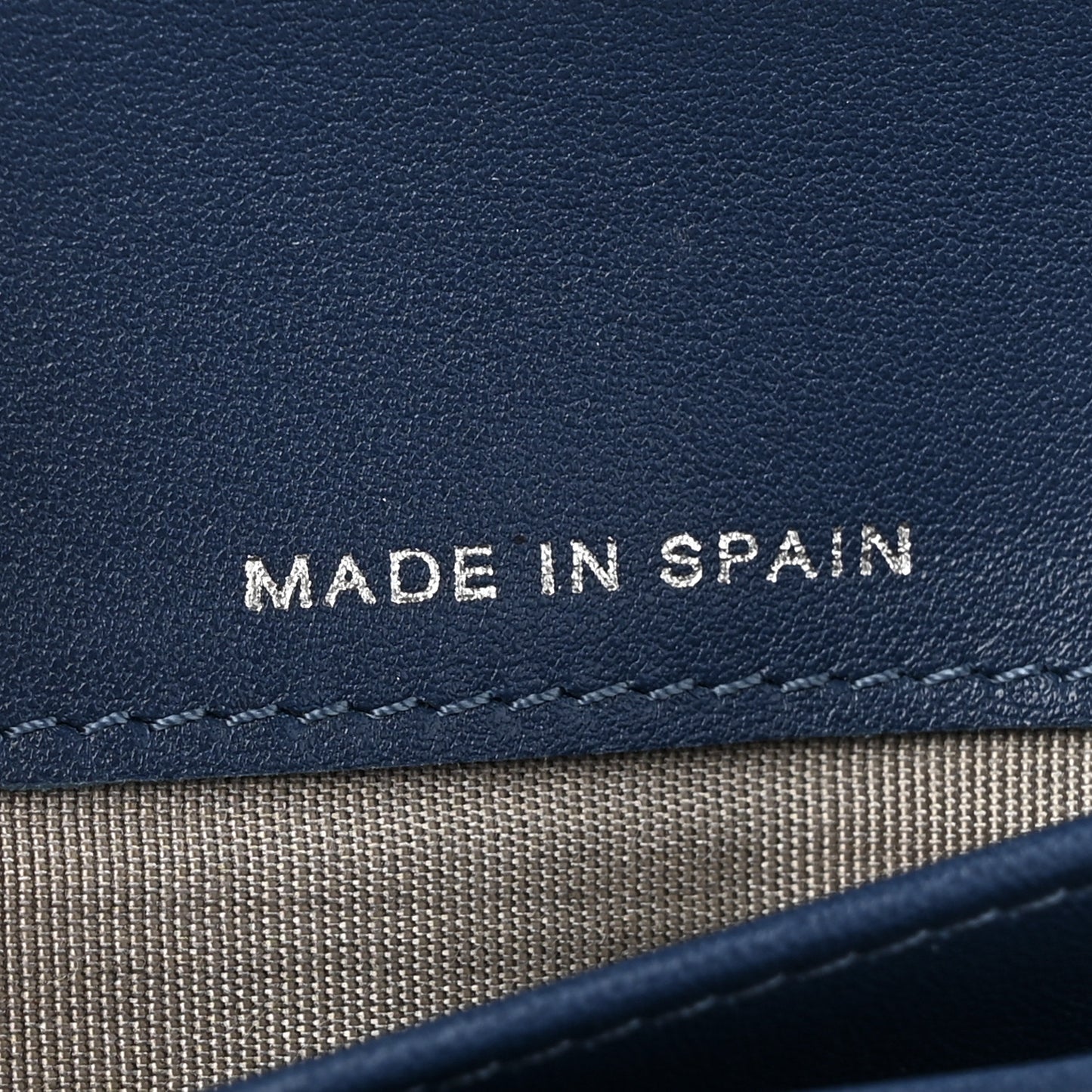 Patent Quilted Brilliant Zipped Pocket Wallet Blue