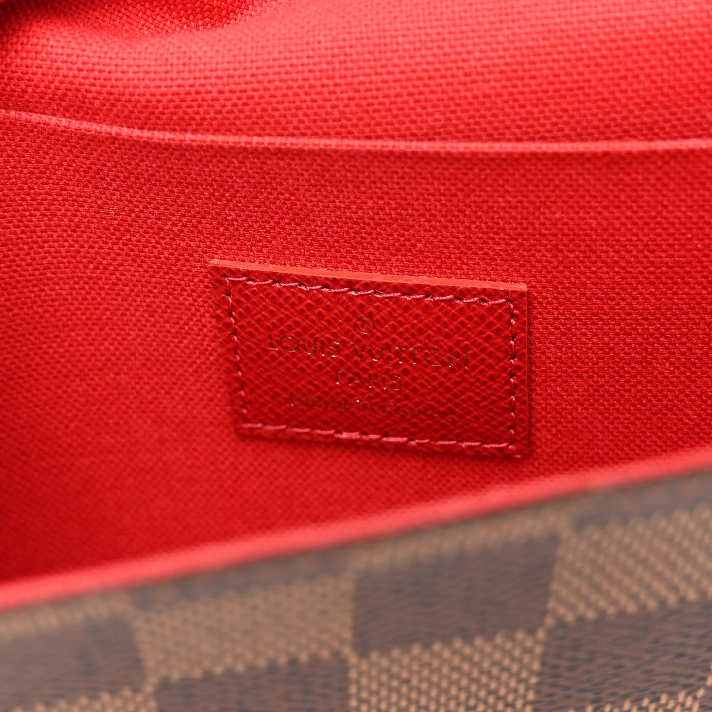 LOUIS VUITTON Damier Ebene Pochette Felicie Chain Wallet