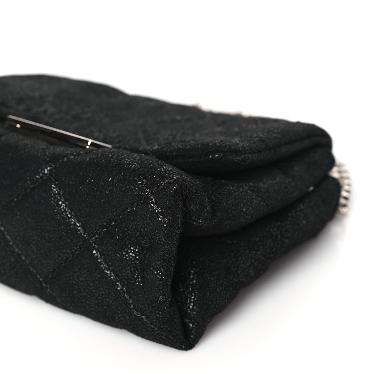 Stella McCartney Shaggy Deer Quilted Mini Beckett Chain Shoulder Bag Black 9 of 11