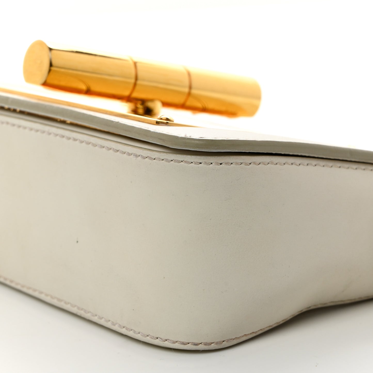Calfskin Small Natalia Chain Bag White