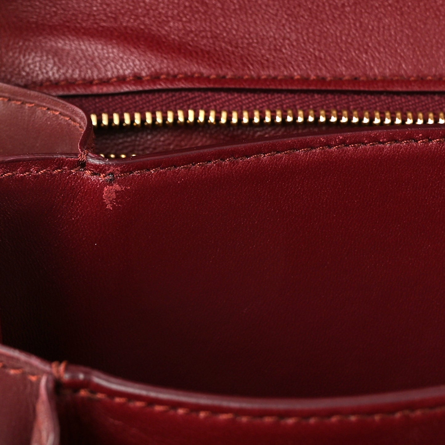 Box Calfskin Small Classic Box Flap Bag Burgundy