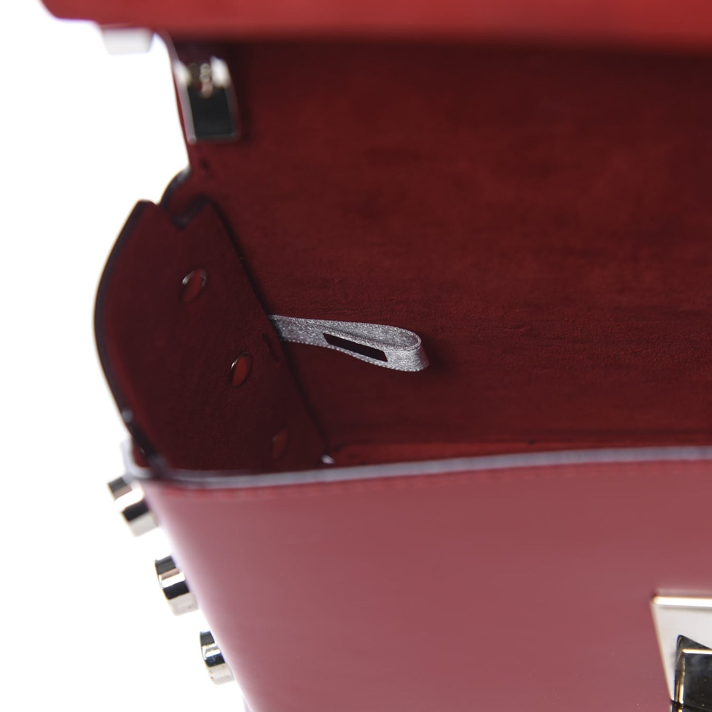 Spazzolato Lockett Petite Shoulder Bag Red