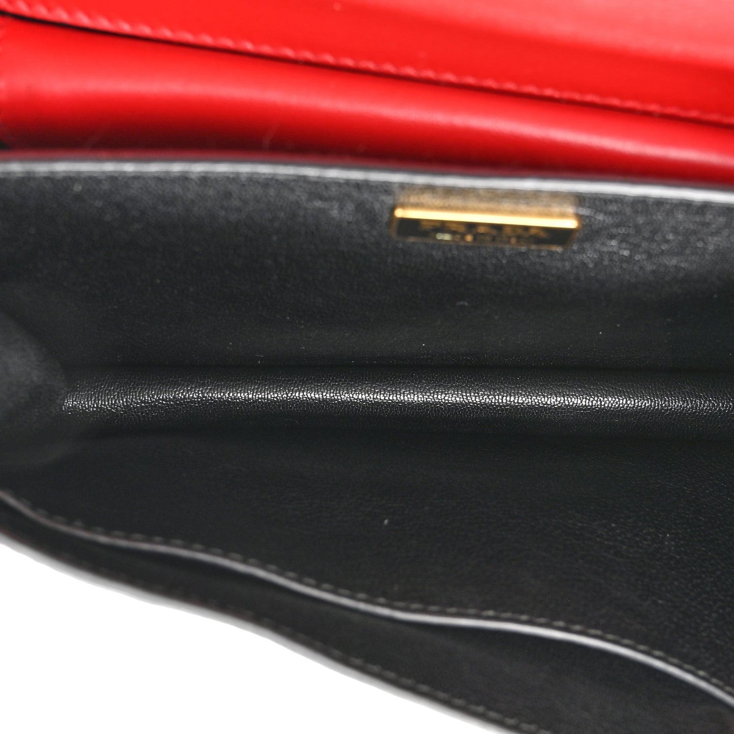City Calfskin Saffiano Cahier Bag Fuoco Black