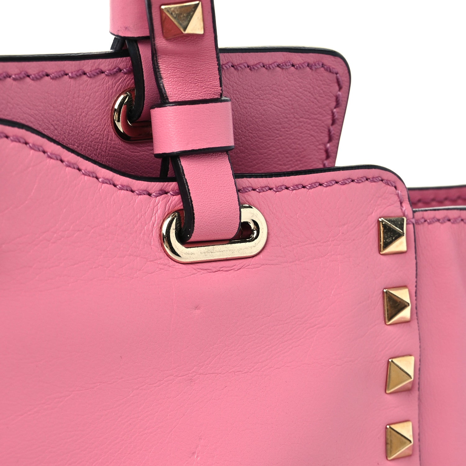Valentino Garavani Vitello Small Rockstud Tote Ninphea 8 of 10