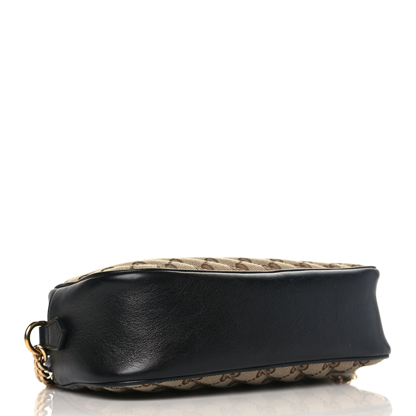 Monogram Matelasse Diagonal Small GG Marmont Chain Shoulder Bag Beige Black