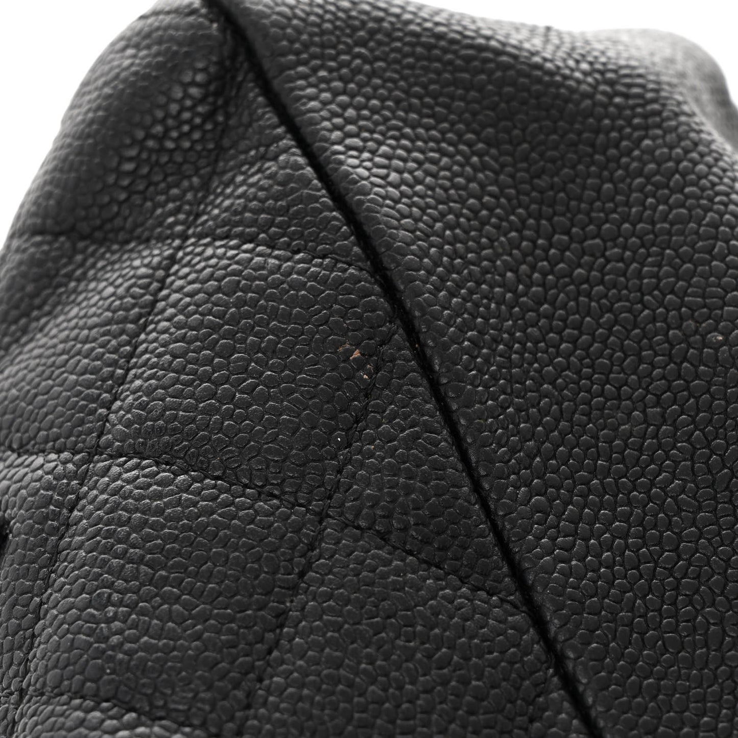 Caviar Quilted Petit Shopping Tote PST Black