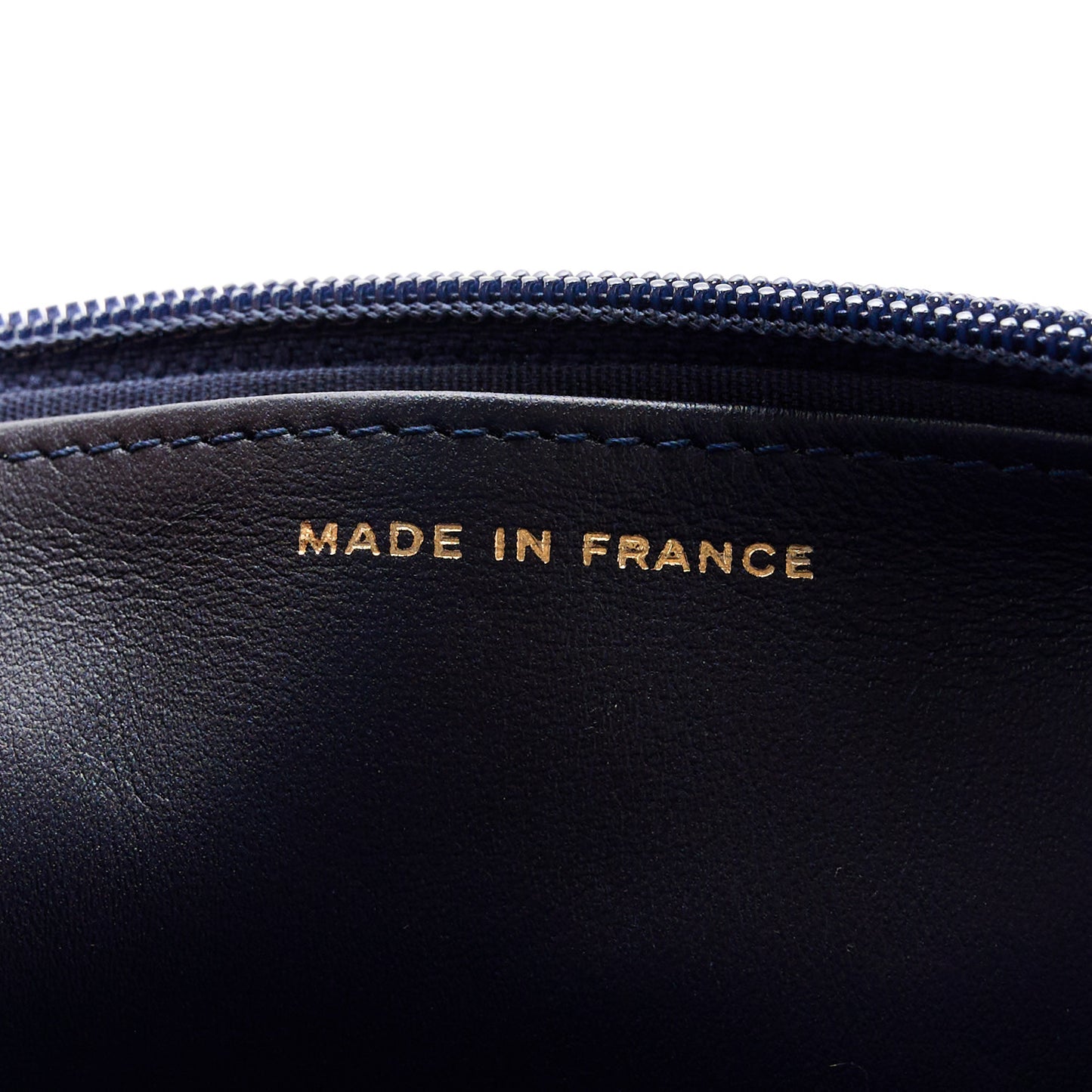 Lambskin Quilted Boy Wallet On Chain WOC Navy