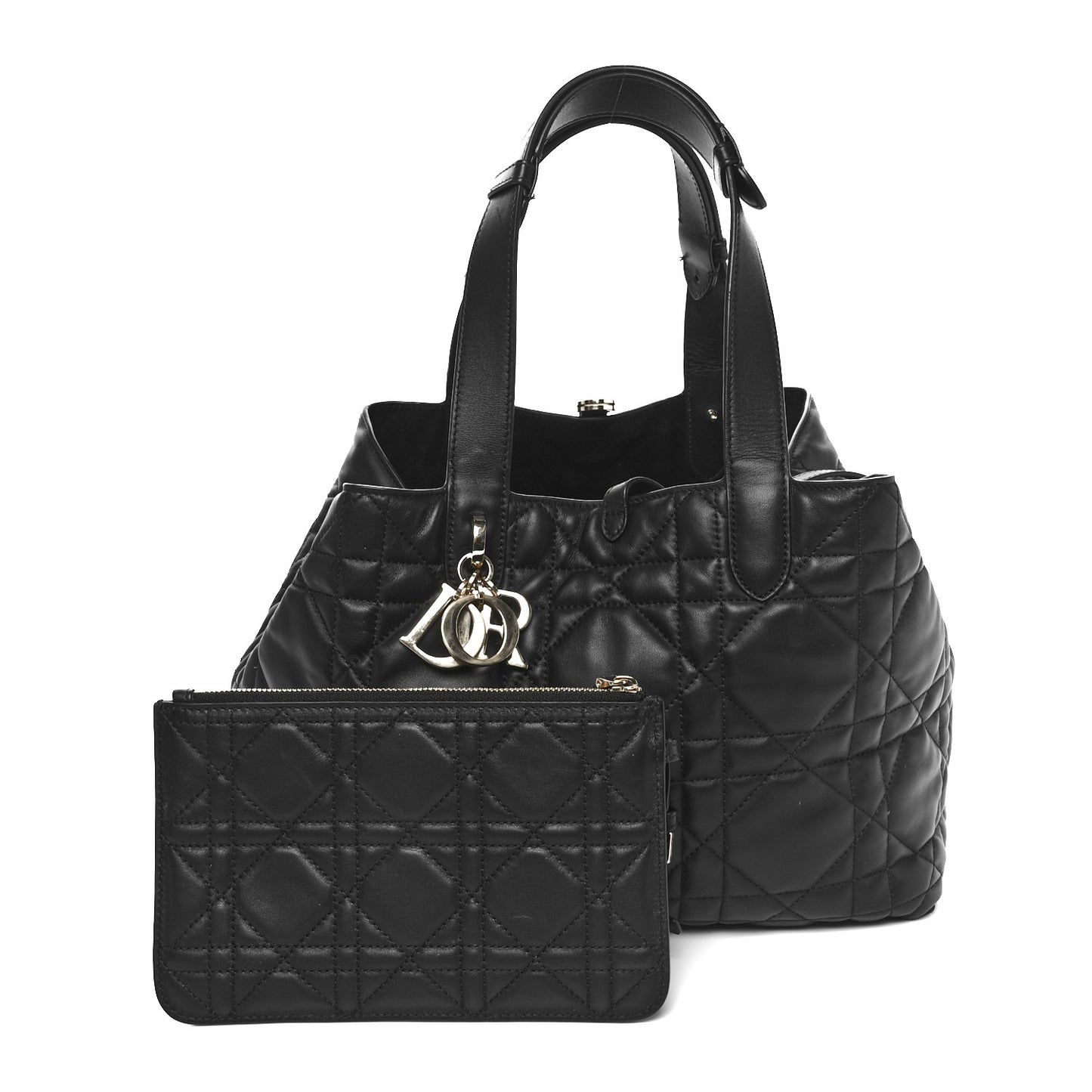 Calfskin Macrocannage Large Toujours Black