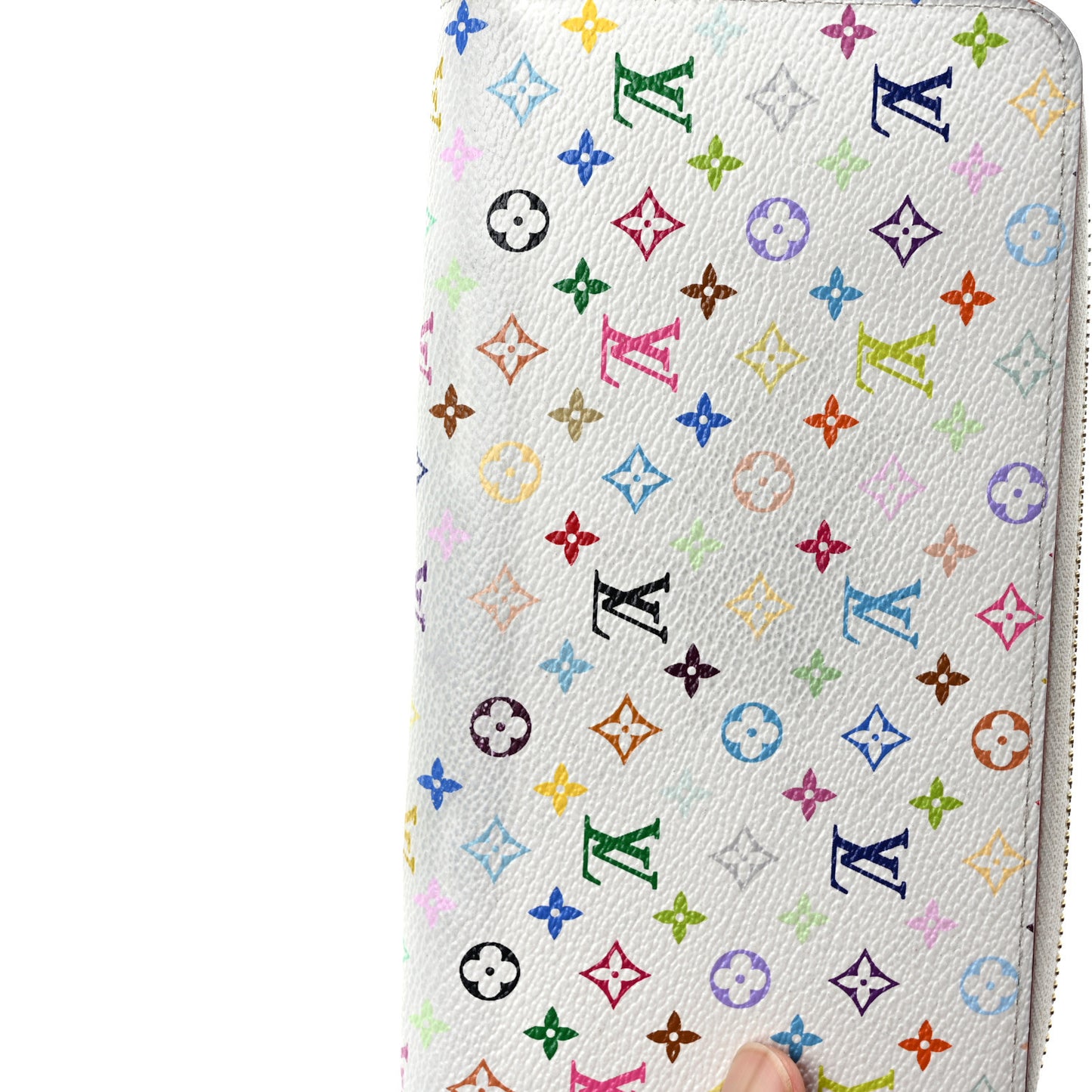 Monogram Multicolor Zippy Wallet White Litchi
