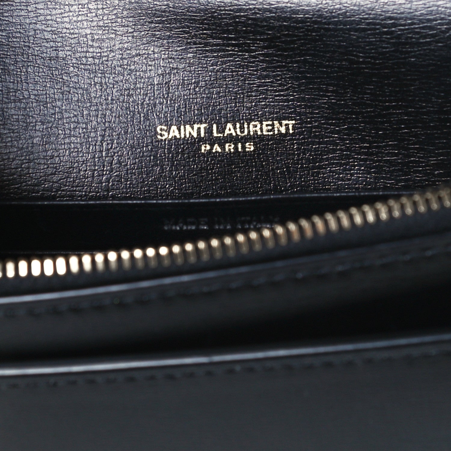 Saint Laurent Calfskin Monogram Sunset Chain Wallet Black 5 of 10