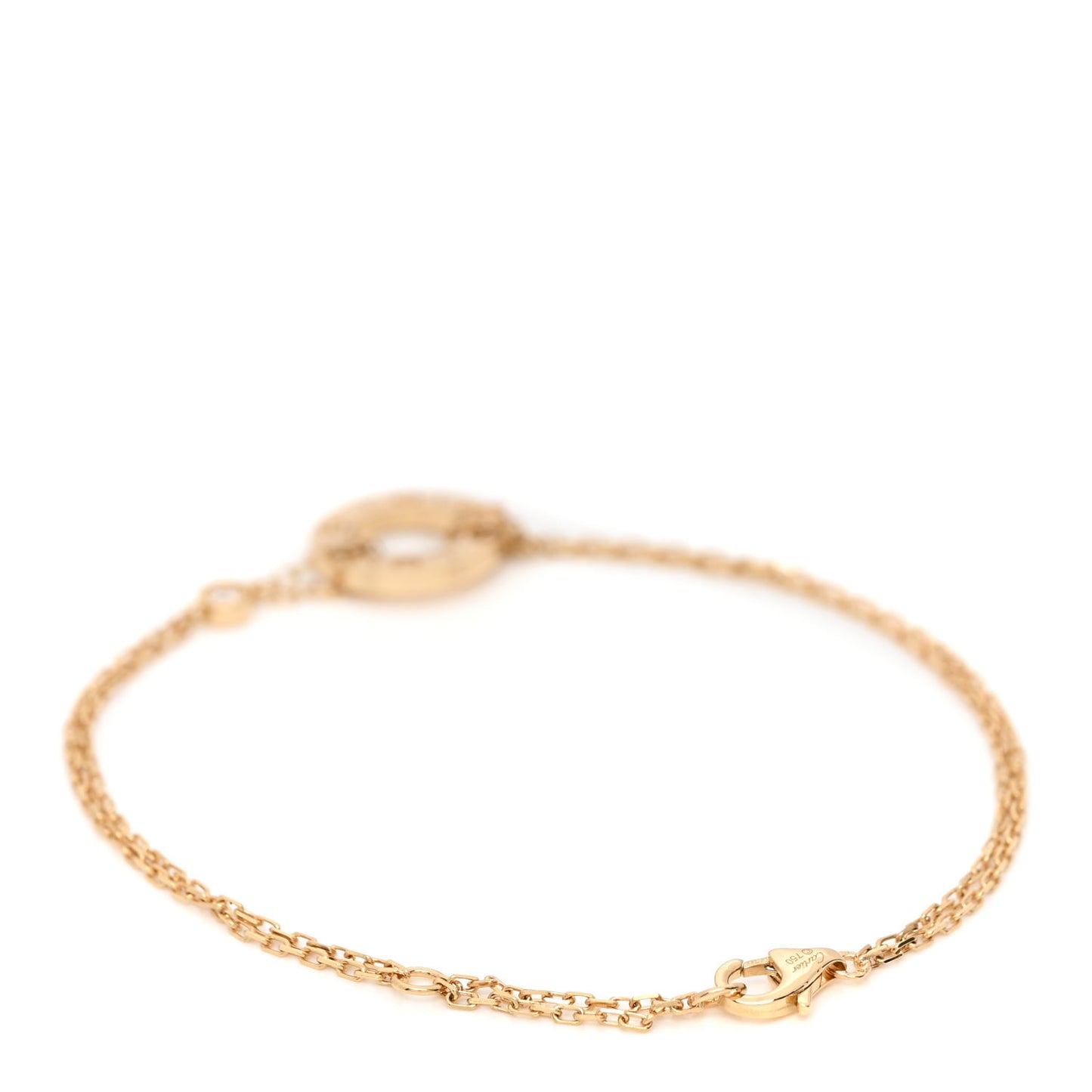 18K Yellow Gold Diamond LOVE Bracelet