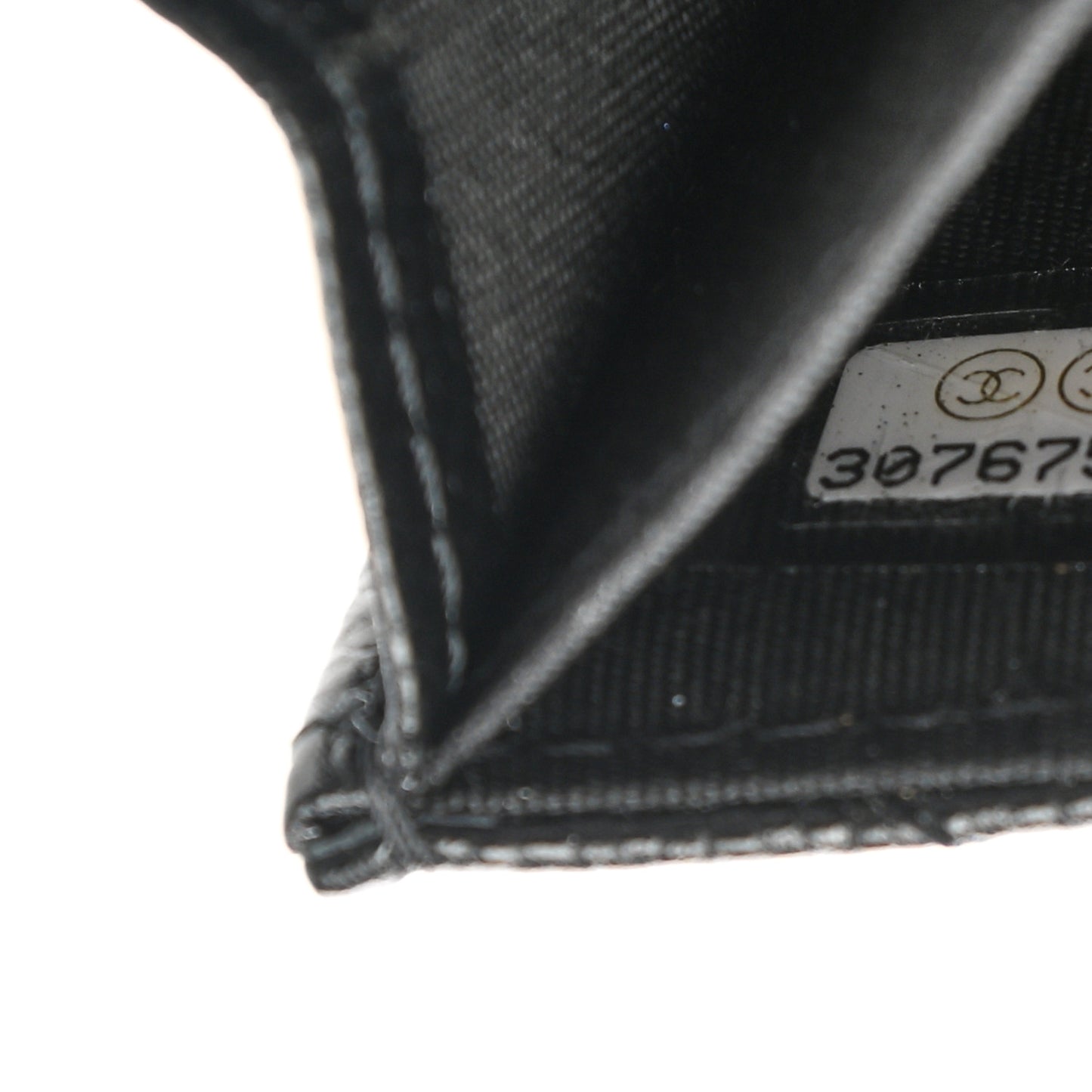 Caviar Quilted My Everything Flap Card Holder Wallet Black