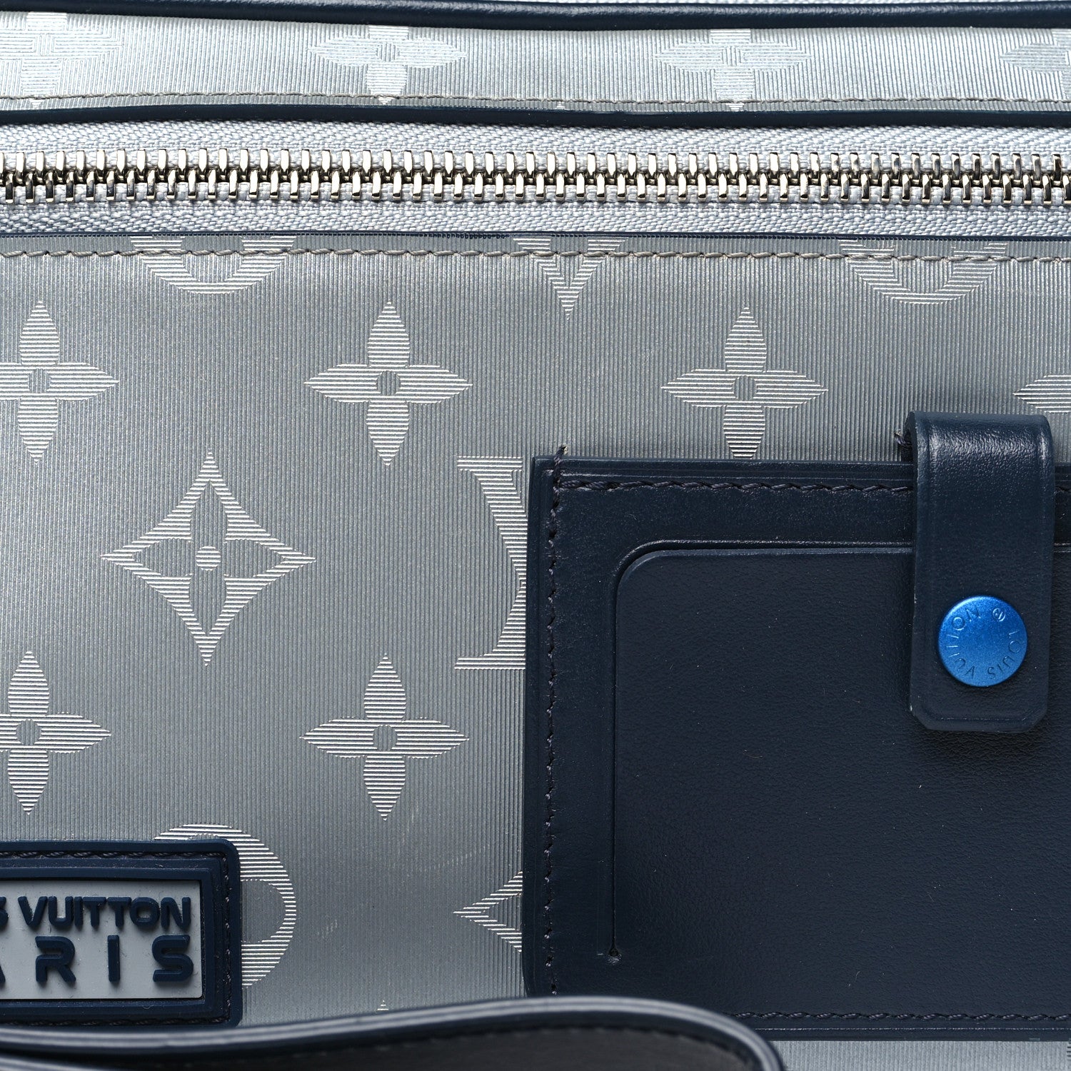 Louis Vuitton Monogram Satellite Alpha Clutch Silver 6 of 8