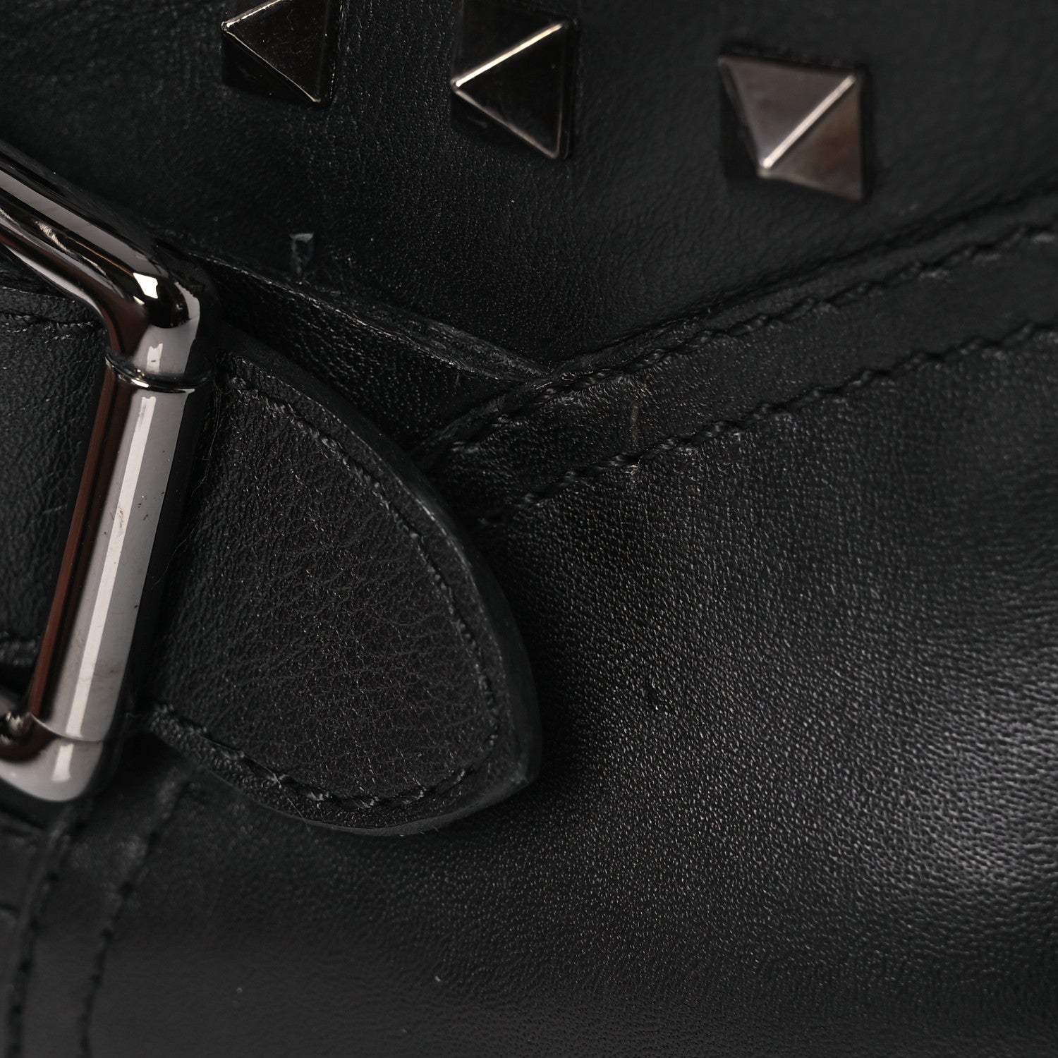 Valentino Garavani Calfskin Rockstud 30mm Biker Boots 40 Black 9 of 11