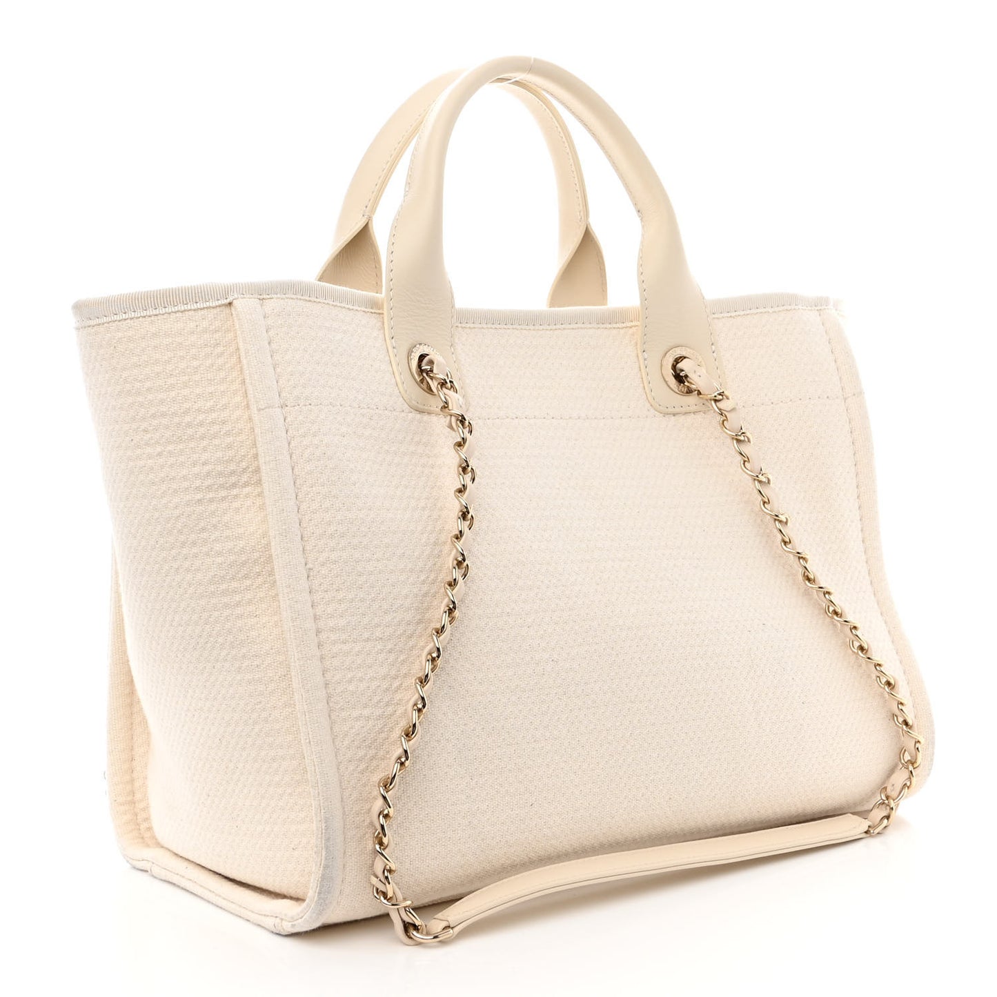 Mixed Fibers Small Deauville Tote White