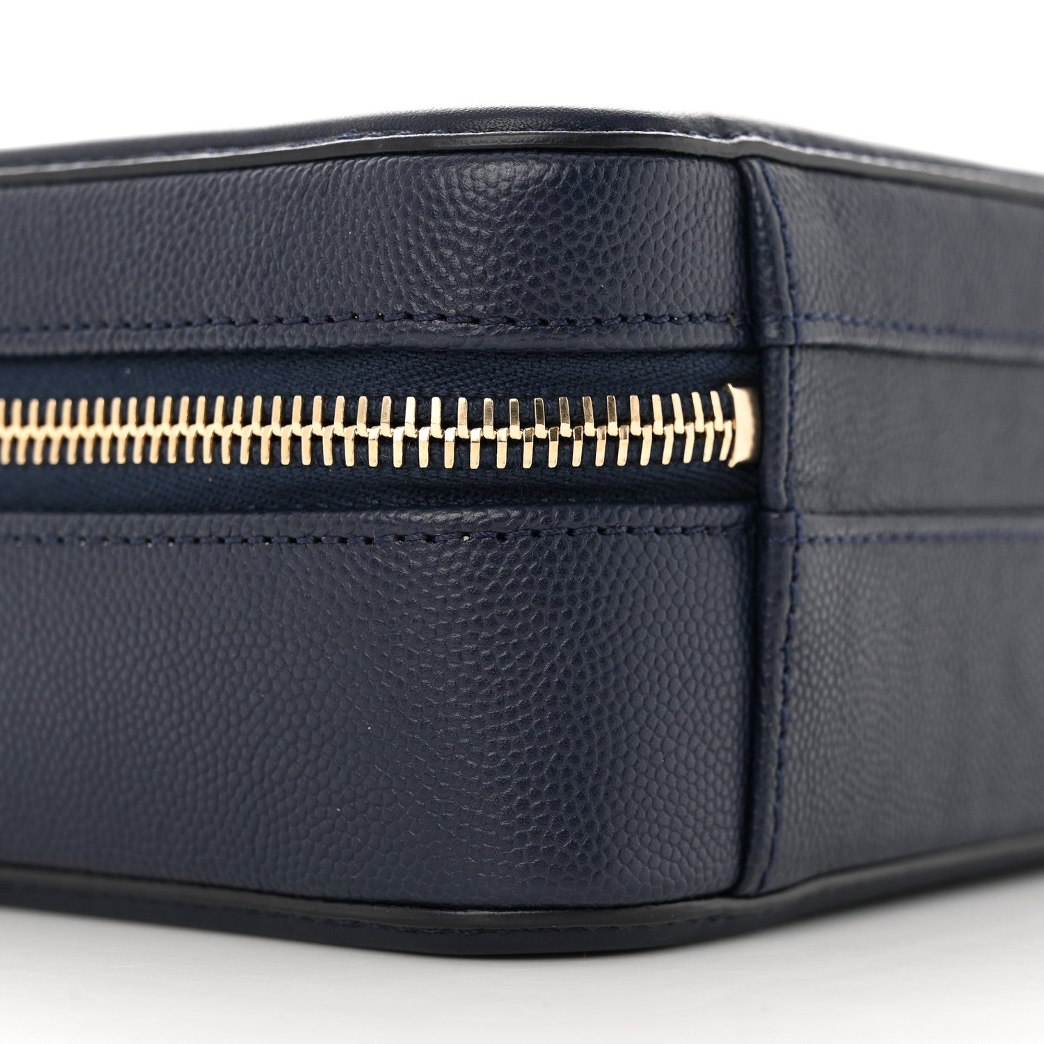 Chanel Caviar Quilted Small CC Filigree Vanity Case Navy 9 of 10