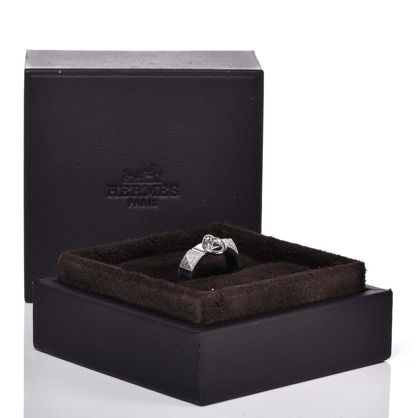 18K White Gold Diamond Collier De Chien PM Ring 51 5.75