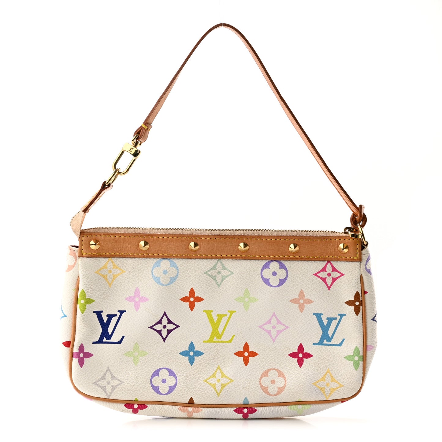 Monogram Multicolor Pochette Accessories White