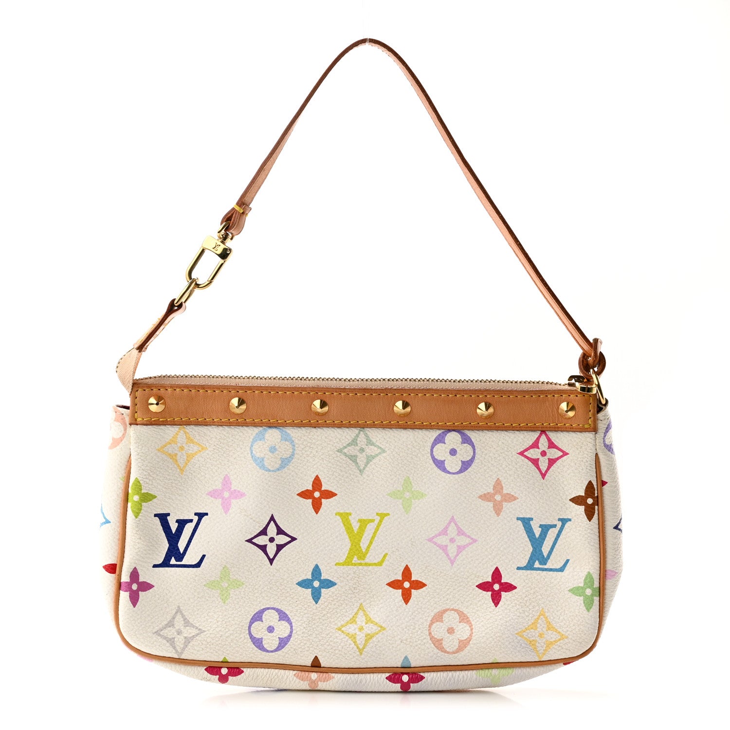Louis Vuitton Monogram Multicolor Pochette Accessories White 1 of 17