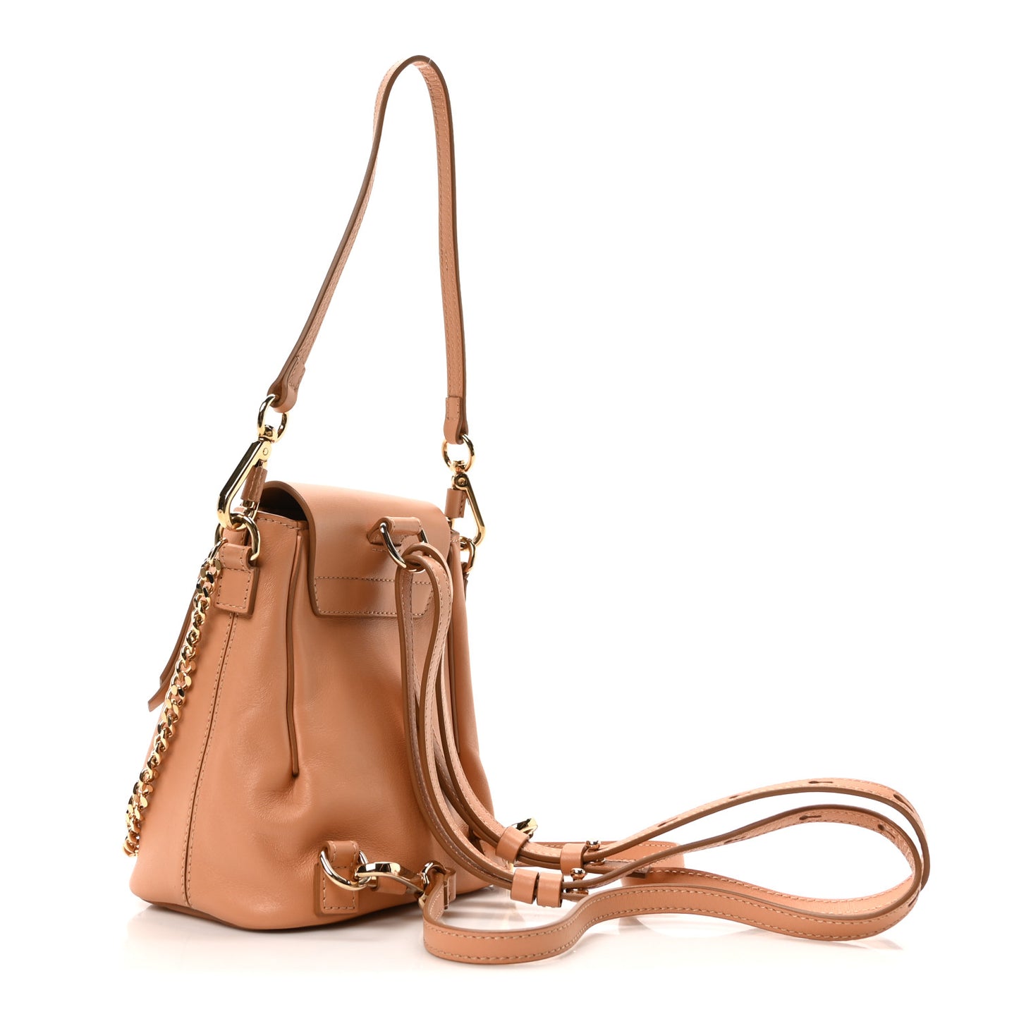 Calfskin Quilted Mini Faye Backpack Blushy Pink