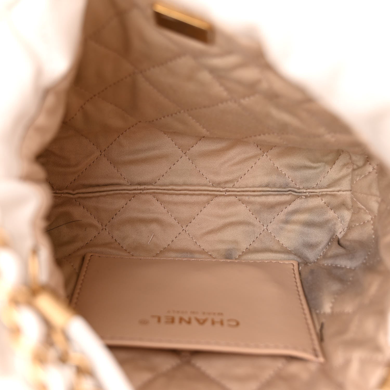 Chanel Shiny Calfskin Quilted Mini Chanel 22 White 5 of 12