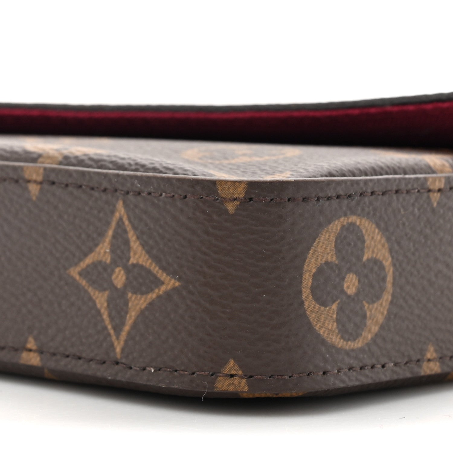 Louis Vuitton Monogram Pochette Felicie Chain Wallet Fuchsia 11 of 13