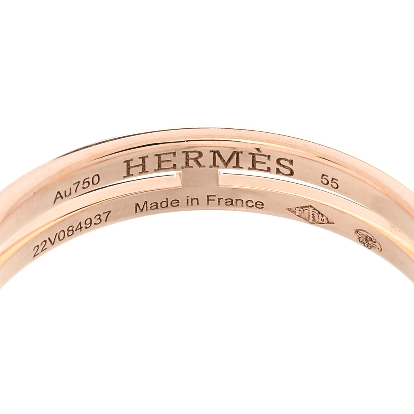 18K Rose Gold Ariane Wedding Band Ring 55 7.25