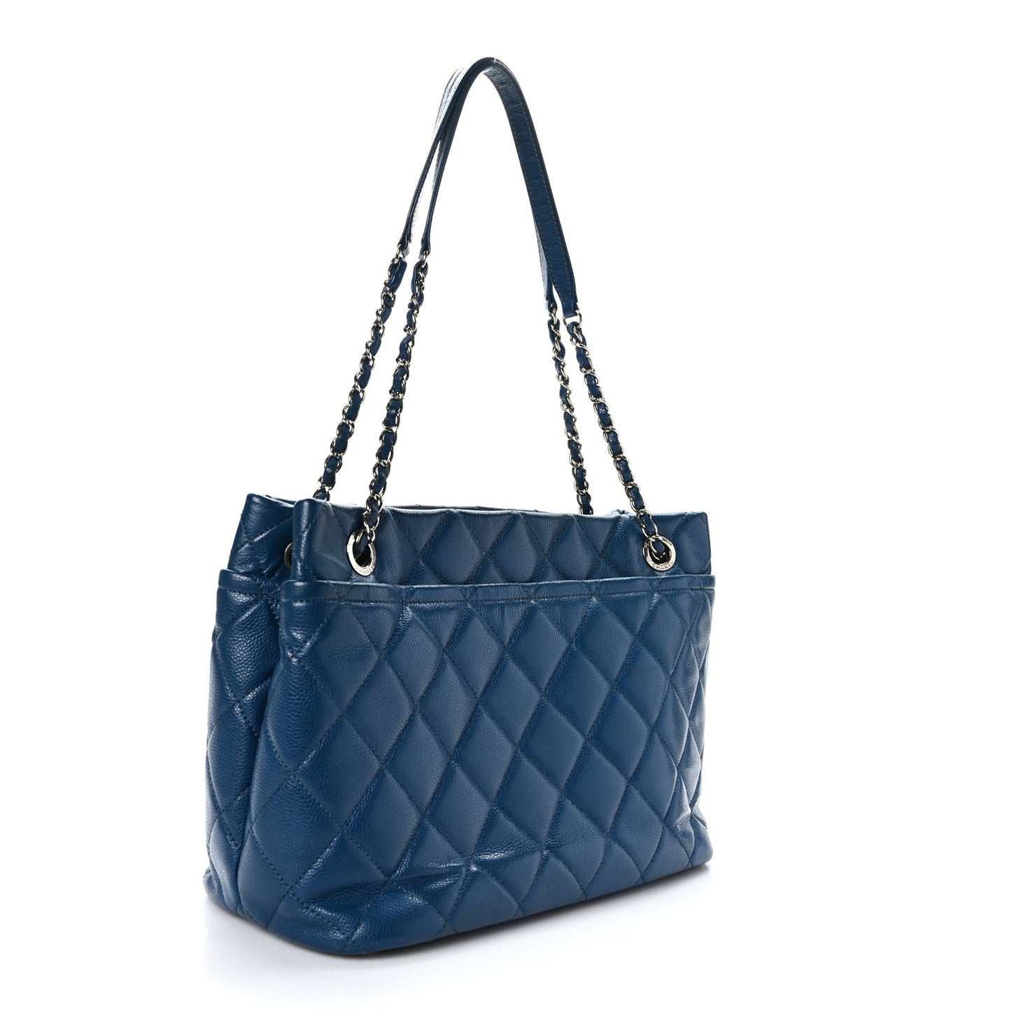 Caviar Quilted CC Timeless Soft Tote Blue