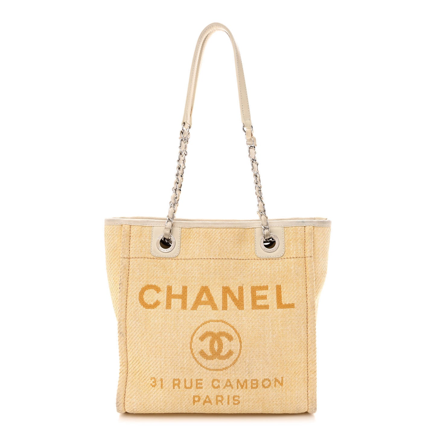 Canvas Mini Deauville Tote Light Yellow