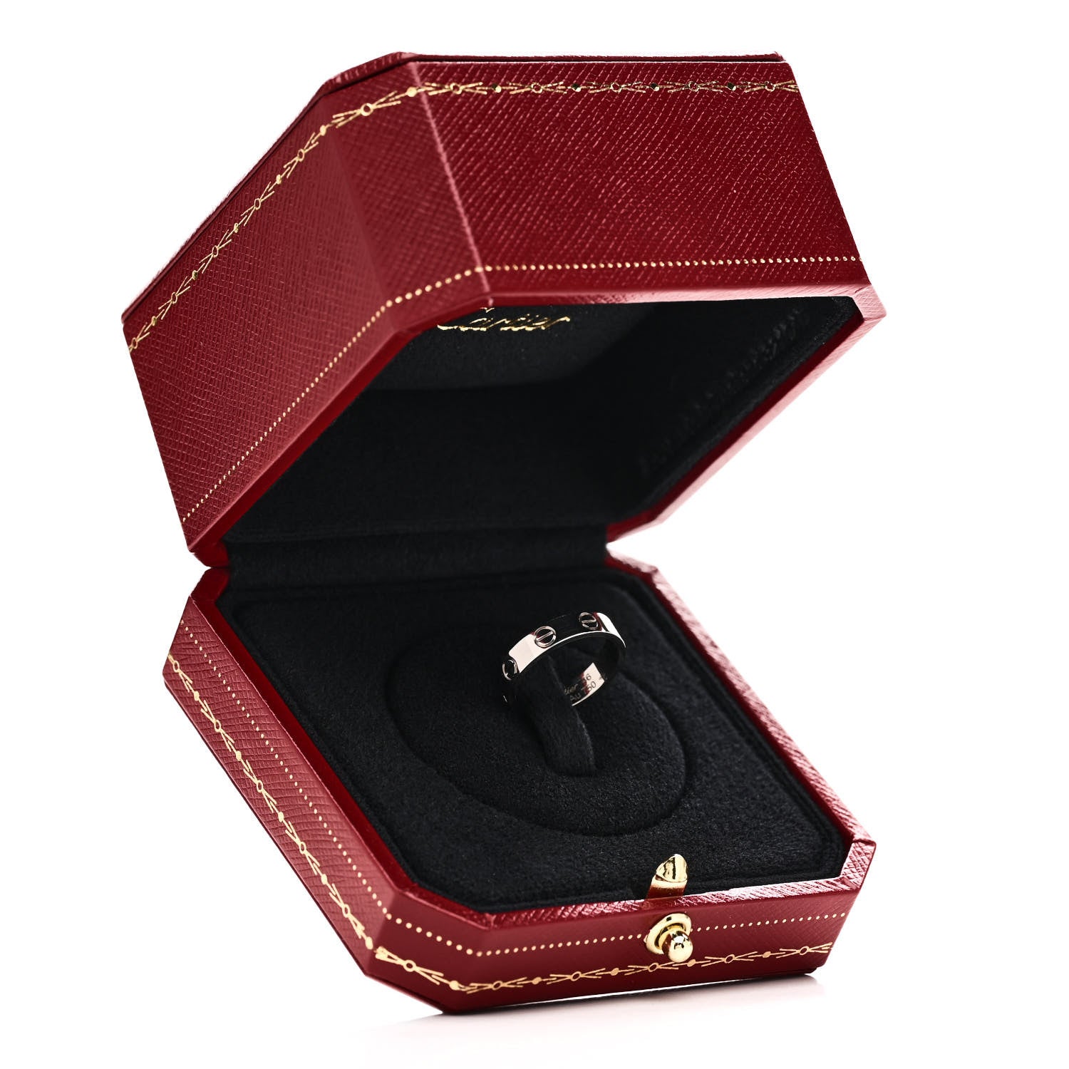 Cartier 18K White Gold 3.5mm LOVE Wedding Band Ring 46 3.75 6 of 6