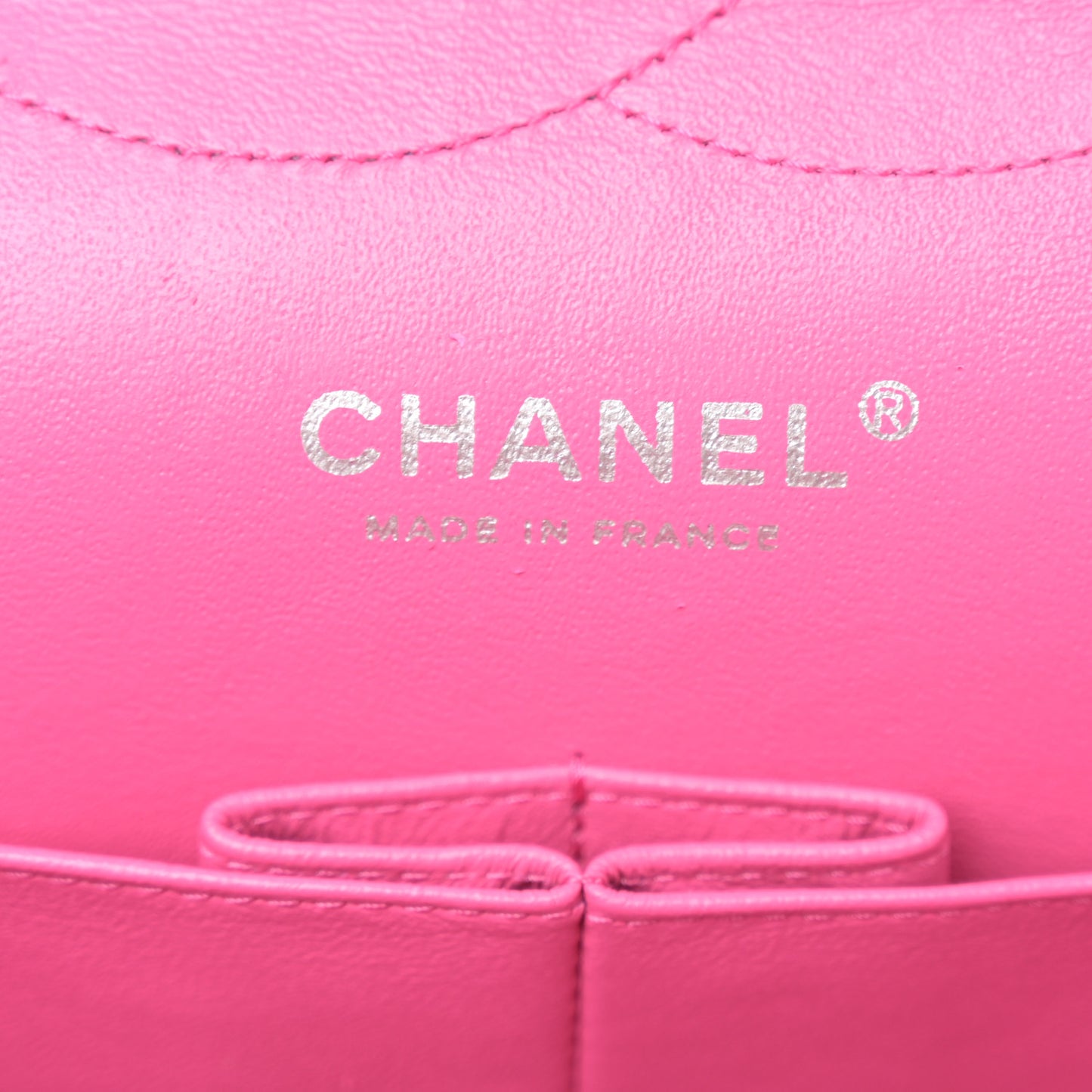 Iridescent Caviar Quilted Jumbo Double Flap Pink