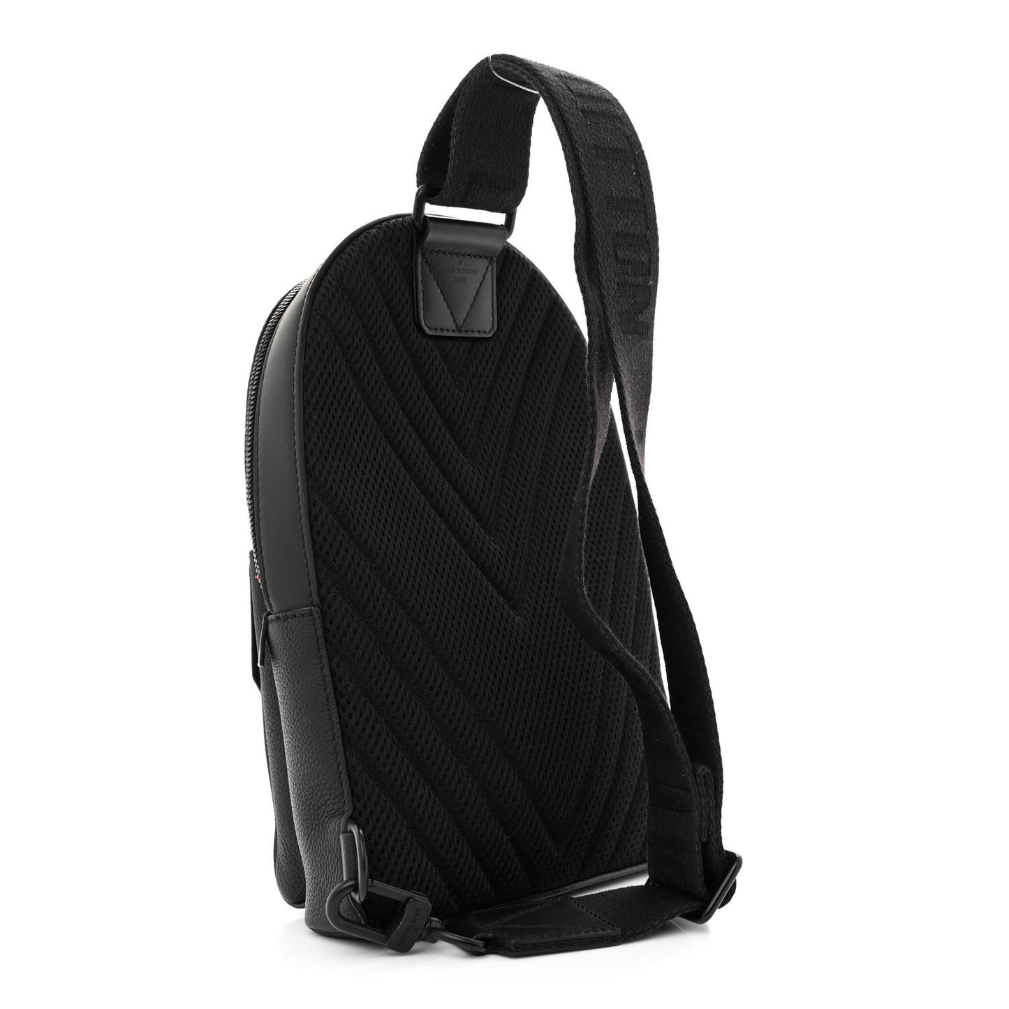 Grained Cowhide Aerogram Pilot Slingbag Black