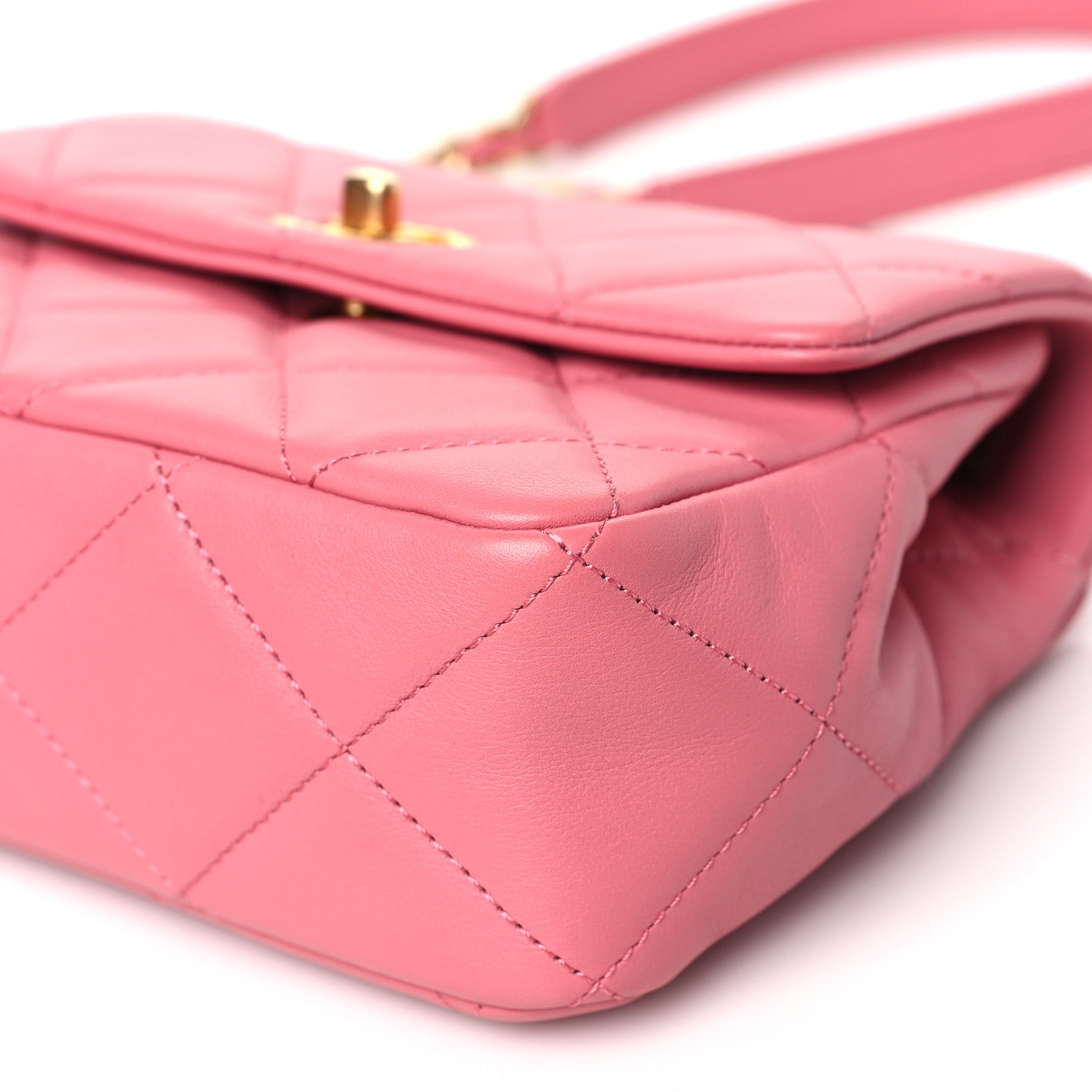 Chanel Lambskin Quilted Mini Charms Square Flap Pink 10 of 10