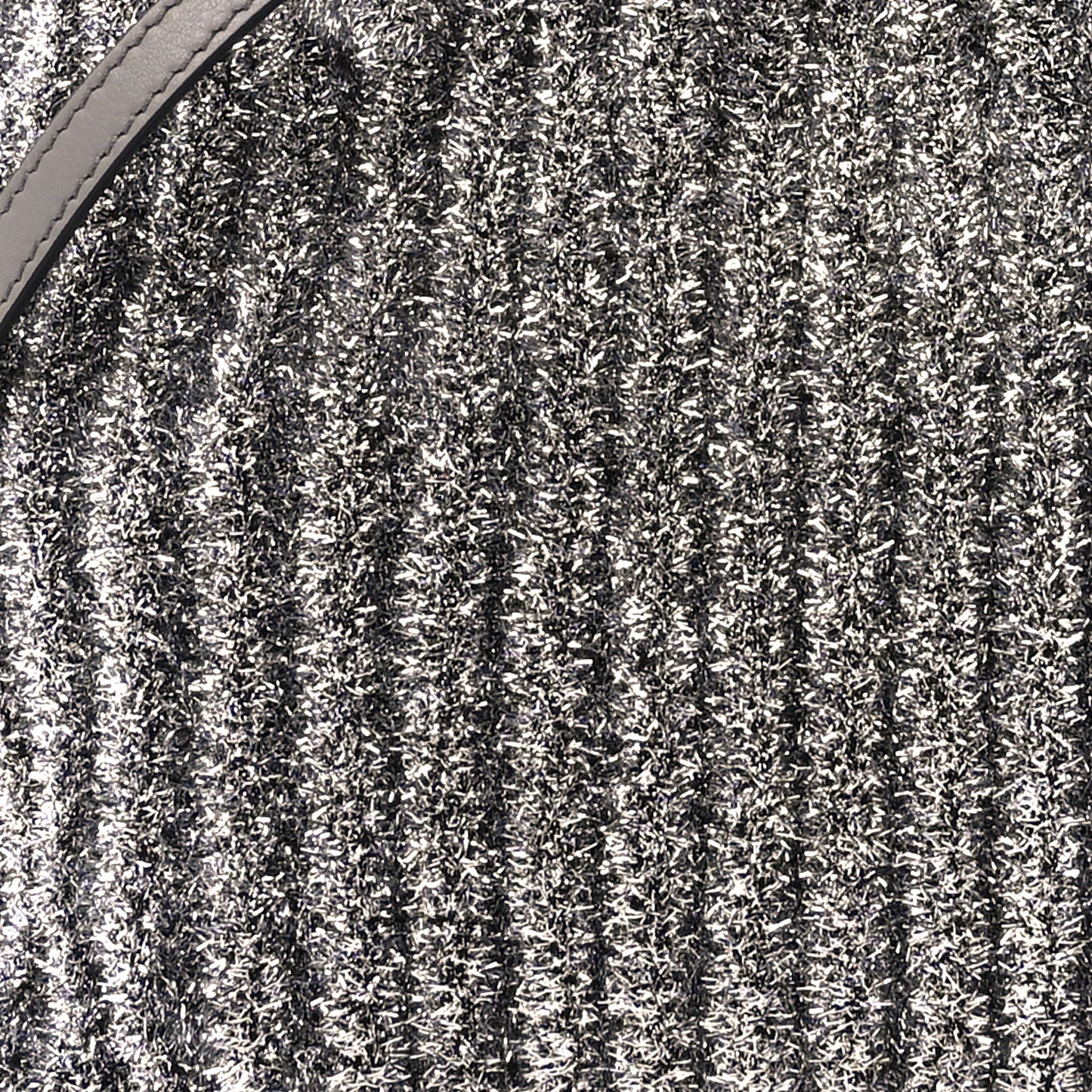 Lurex Mini Flamenco Knot Clutch Silver