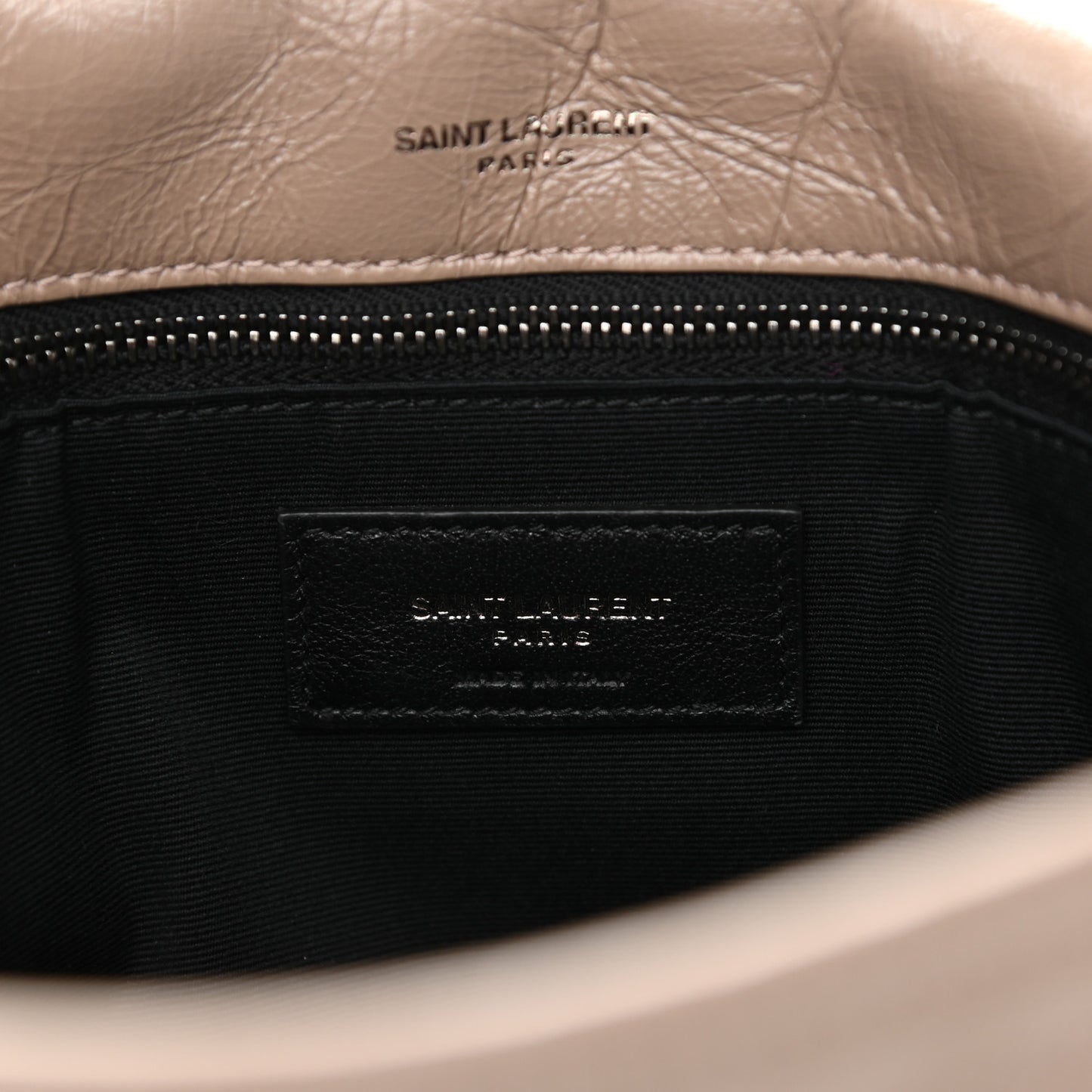 Crinkled Calfskin Matelasse Monogram Medium Niki Chain Satchel Light Natural