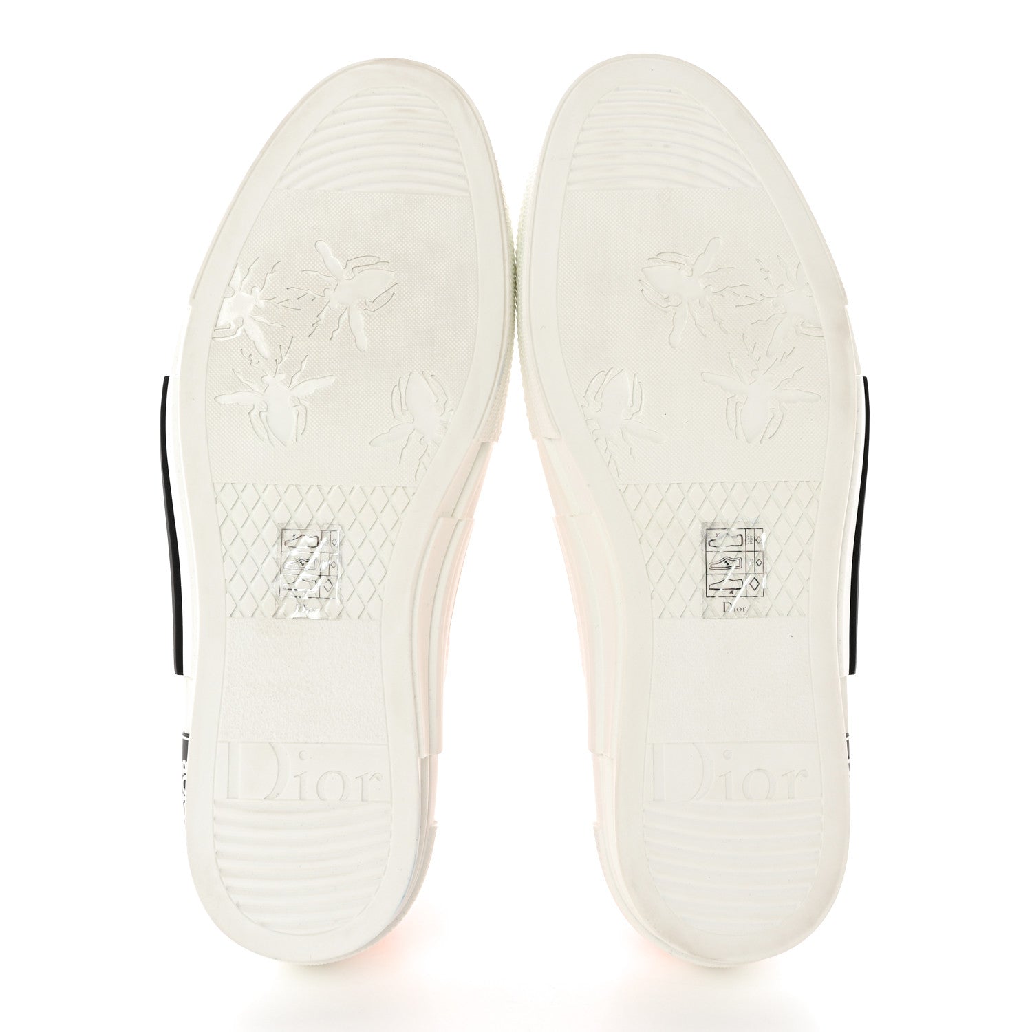 Christian Dior Technical Canvas Oblique Mens B23 Low Top Sneakers 42 White Orange 5 of 13