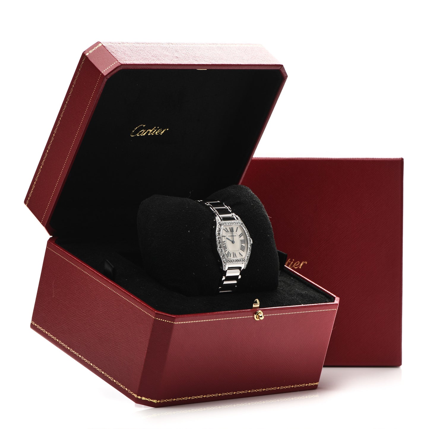 18K White Gold Diamond Bezel 28mm Tortue Francaise Manual Winding Watch