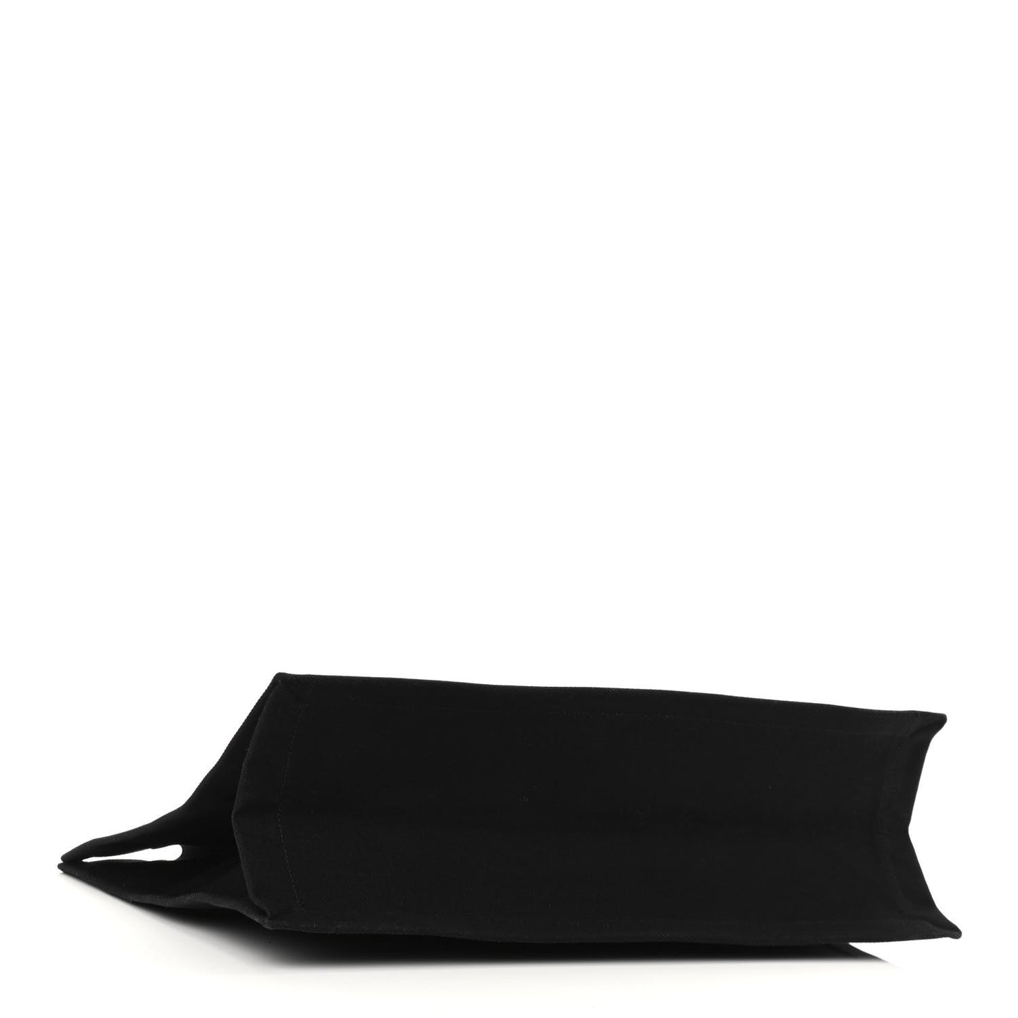 Linen Calfskin Rive Gauche Tote Black