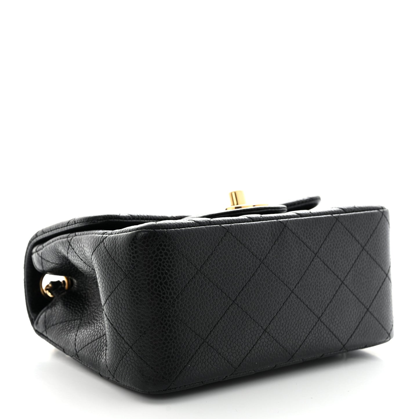 Caviar Quilted Mini Square Flap Black