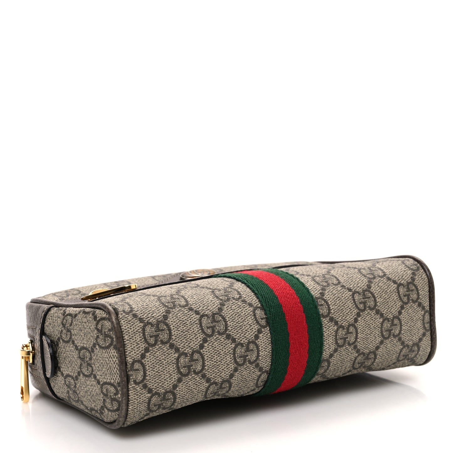 GG Supreme Monogram Web Small Ophidia Belt Bag 85 34 Dark Brown