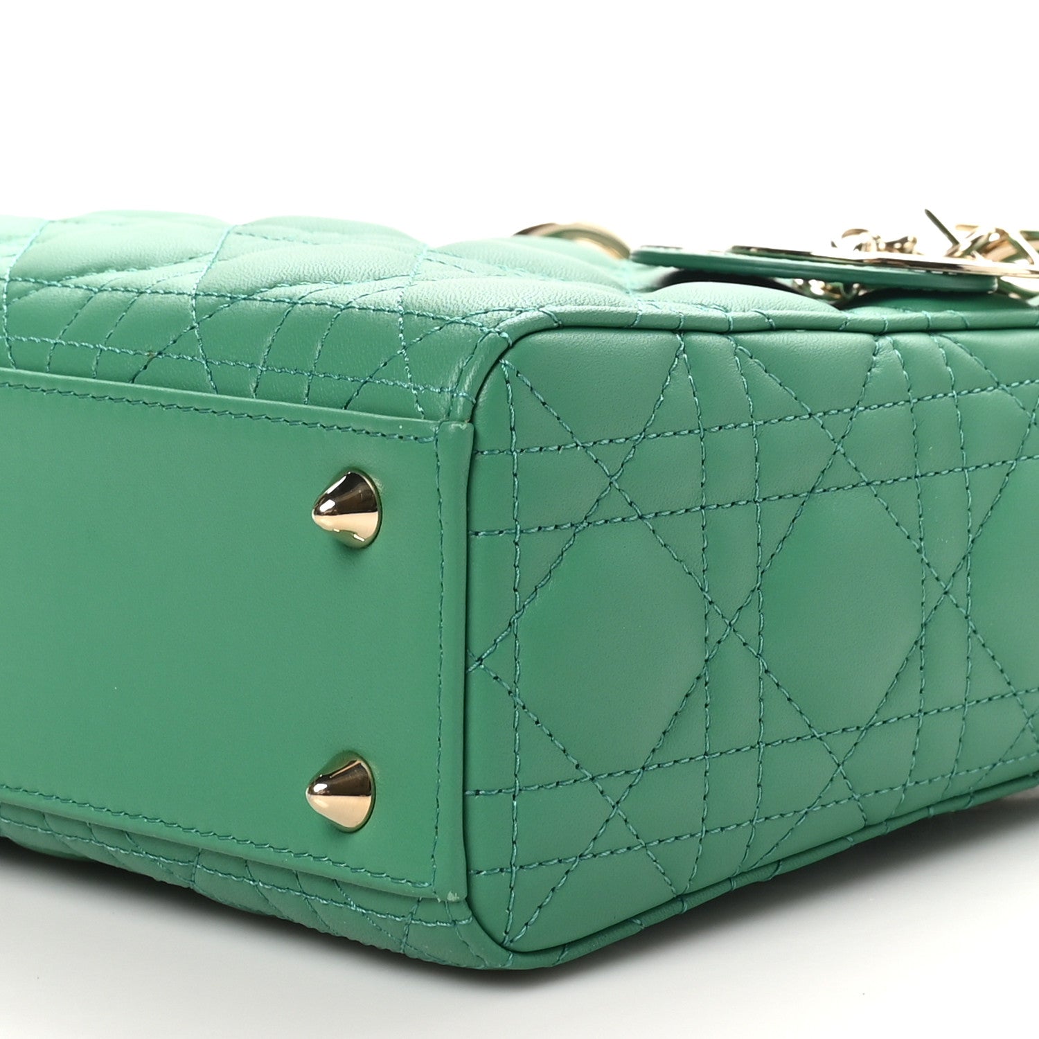 Christian Dior Lambskin Cannage Small My ABCDior Lady Dior Green 10 of 10