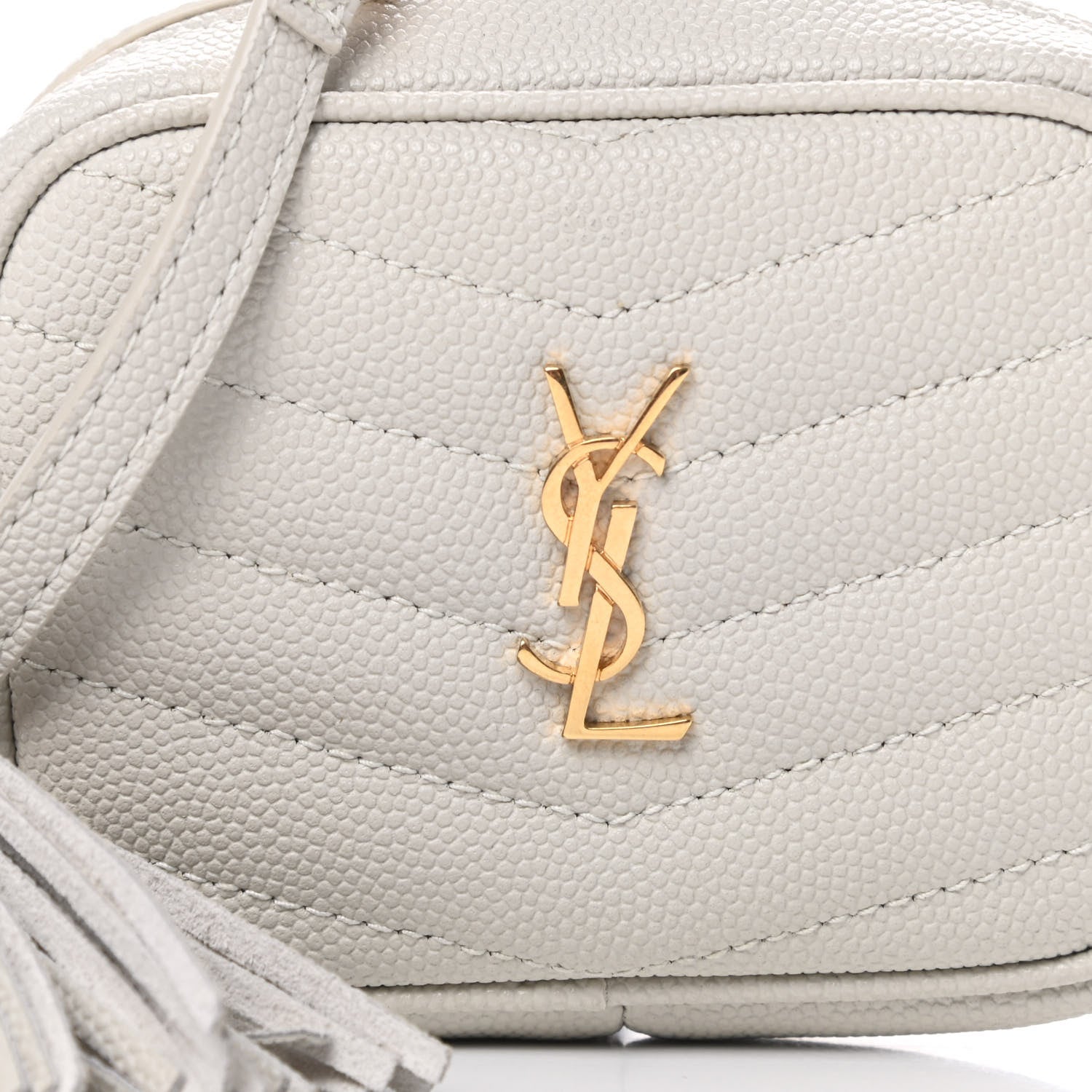Saint Laurent Grain De Poudre Matelasse Monogram Baby Lou Camera Bag Crema Soft 8 of 11