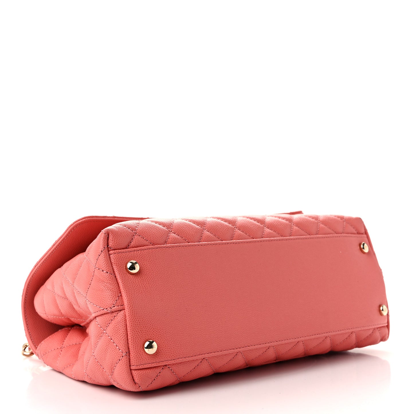Caviar Quilted Small Coco Handle Flap Pink