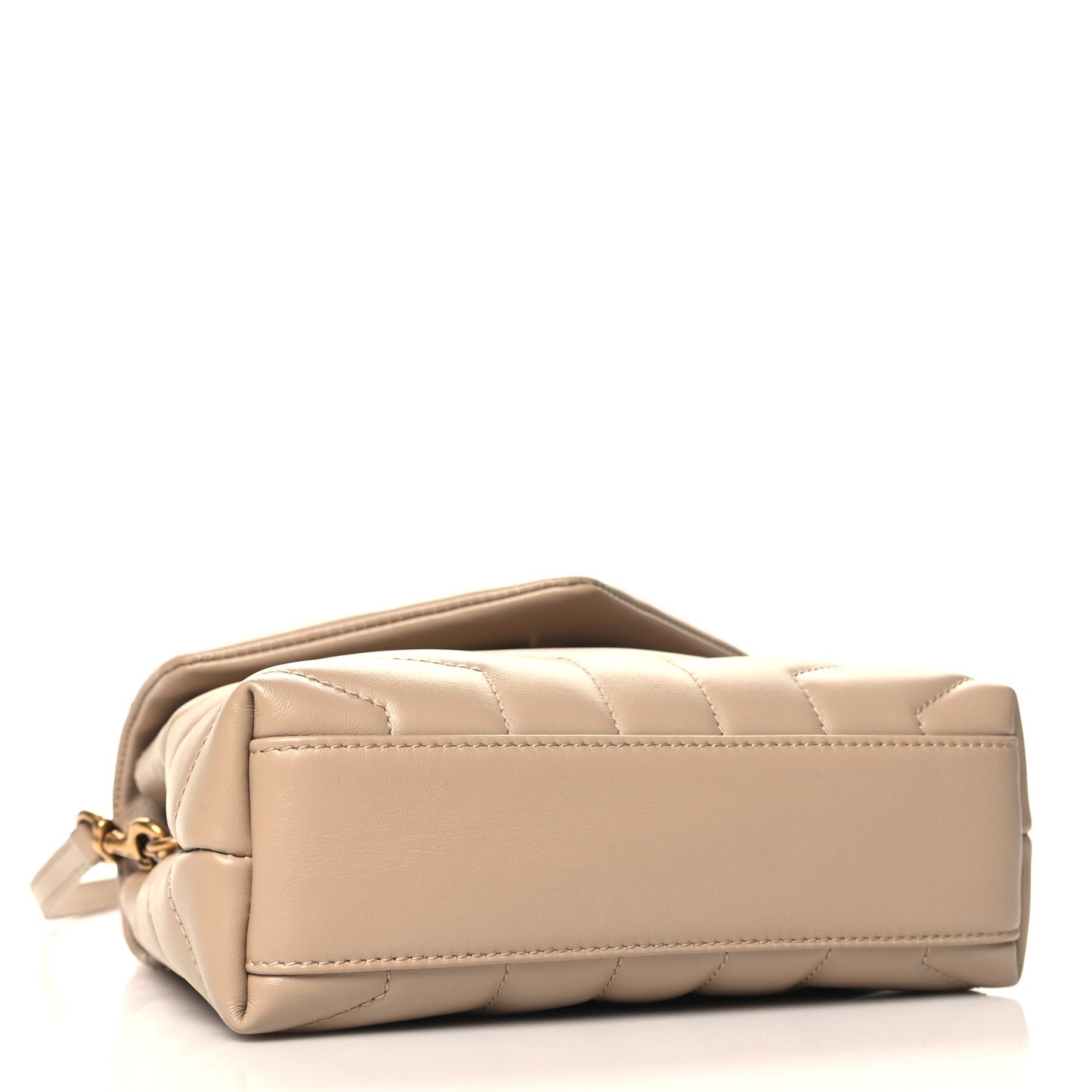 Calfskin Y Quilted Monogram Toy Loulou Crossbody Bag Dark Beige