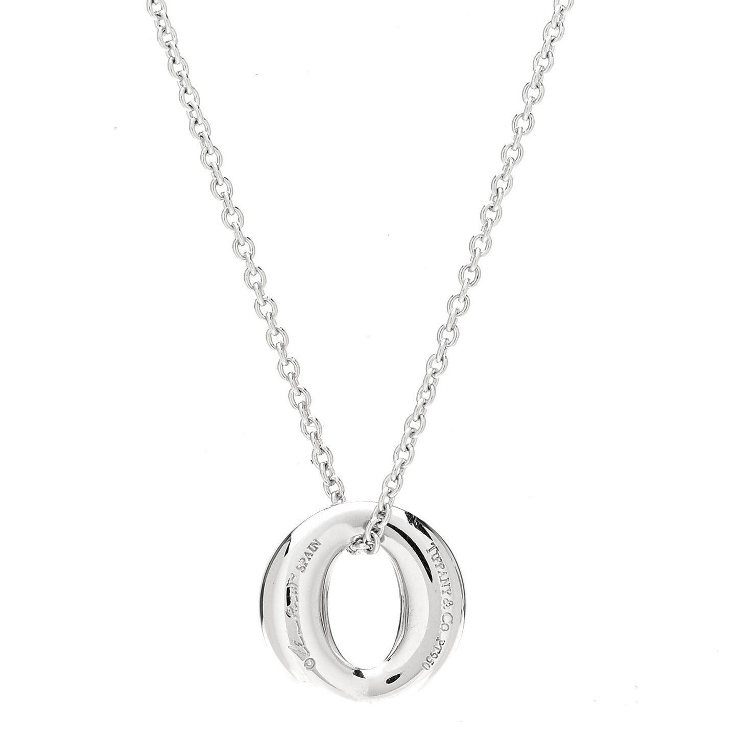 Platinum Elsa Peretti Sevillana Pendant Necklace