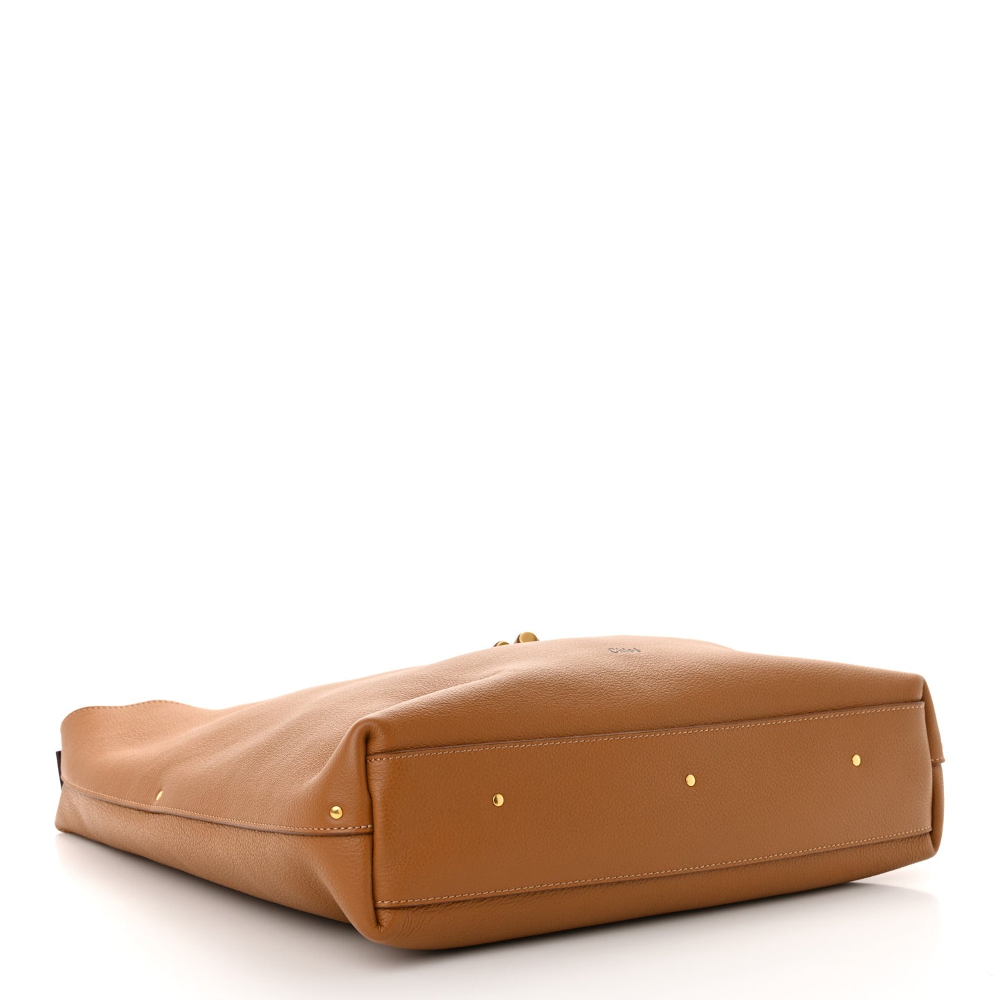 Grained Calfskin Marcie Hobo Bag Pottery Brown